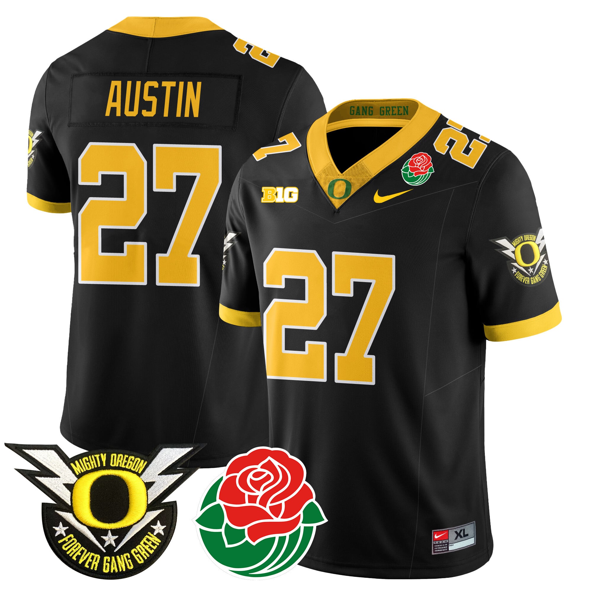 Men's Oregon Ducks 2024 Rose Bowl Jersey N2 - All Stitched 412VTHNJS003