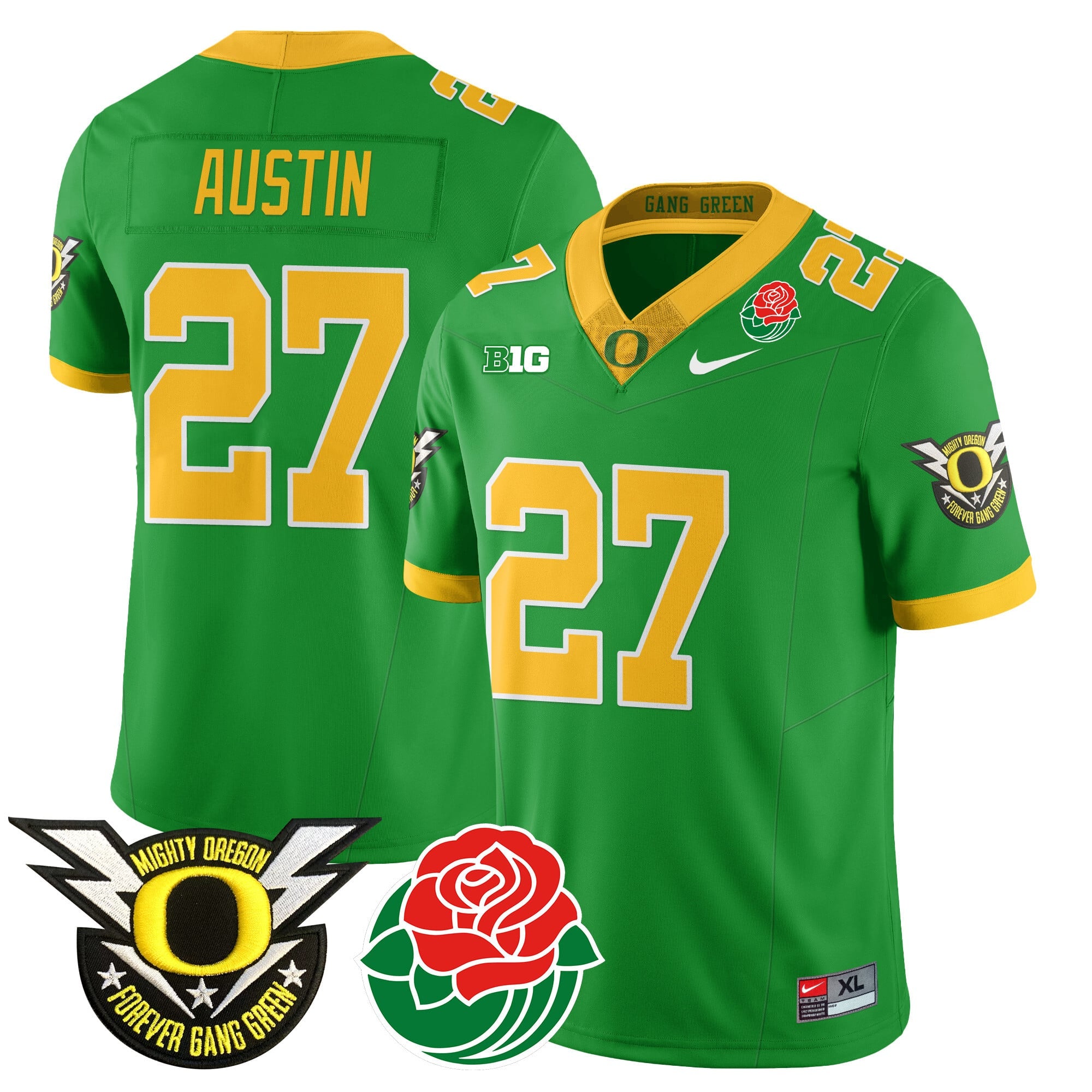 Men's Oregon Ducks 2024 Rose Bowl Jersey N2 - All Stitched 412VTHNJS003