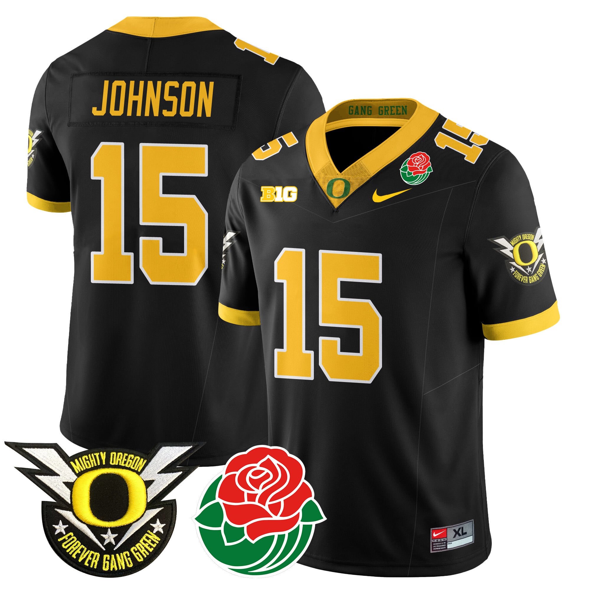 Men's Oregon Ducks 2024 Rose Bowl Jersey N2 - All Stitched 412VTHNJS003