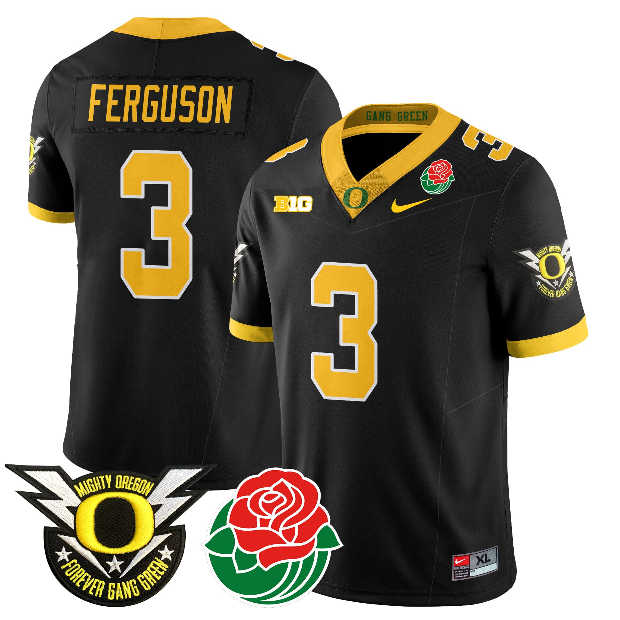 Men's Oregon Ducks 2024 Rose Bowl Jersey N2 - All Stitched 412VTHNJS003