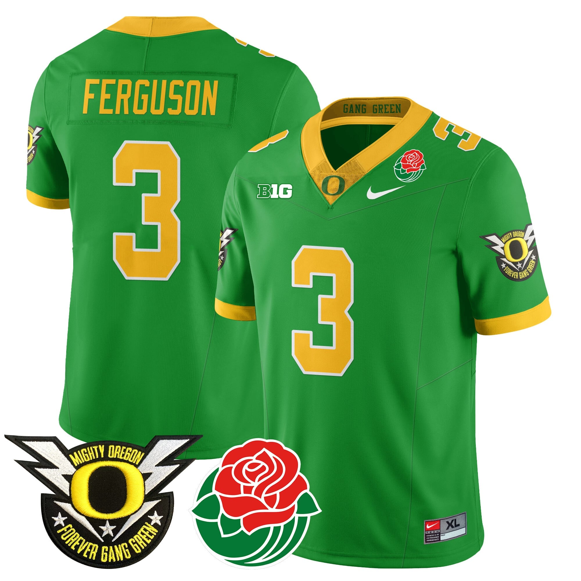 Men's Oregon Ducks 2024 Rose Bowl Jersey N2 - All Stitched 412VTHNJS003
