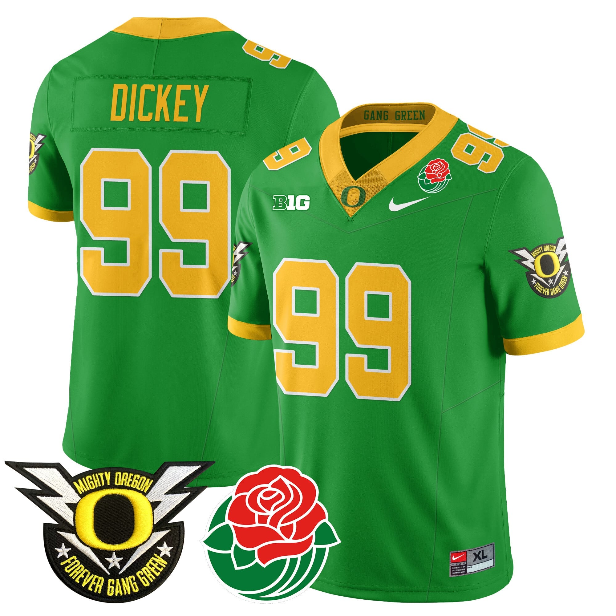 Men's Oregon Ducks 2024 Rose Bowl Jersey N2 - All Stitched 412VTHNJS003