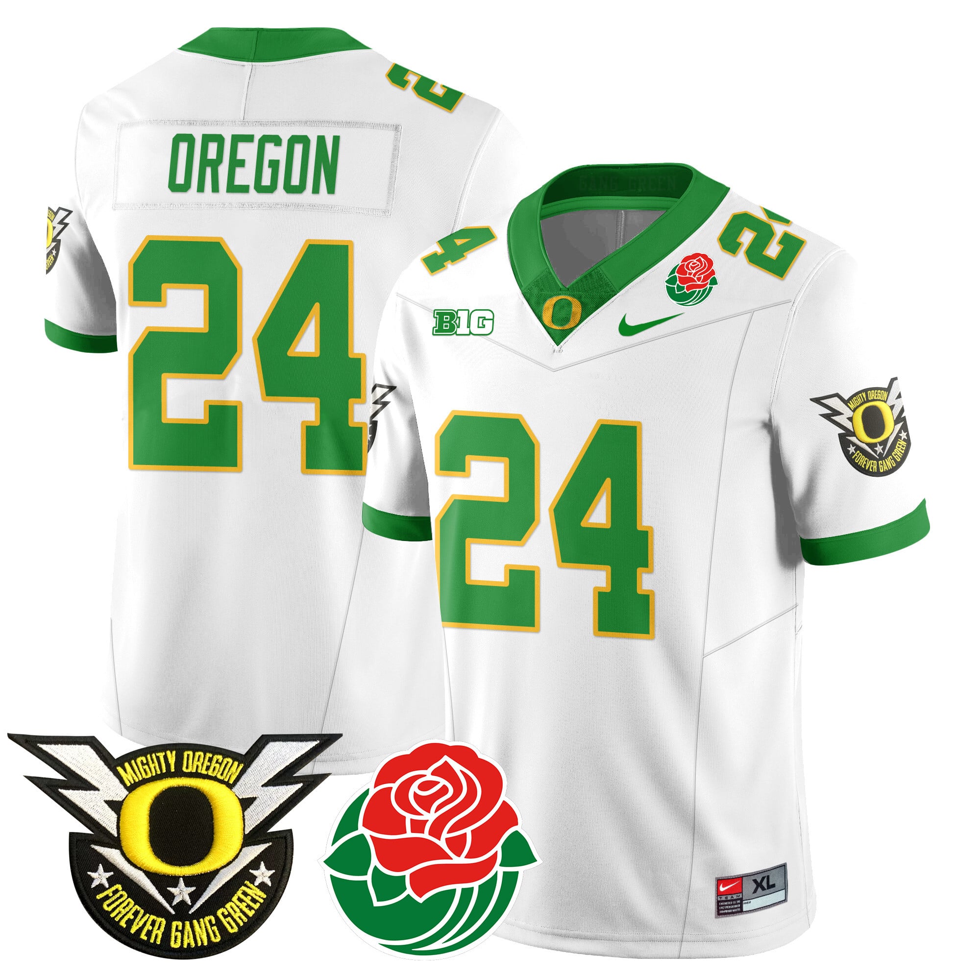 Men's Oregon Ducks 2024 Rose Bowl Jersey N2 - All Stitched 412VTHNJS003