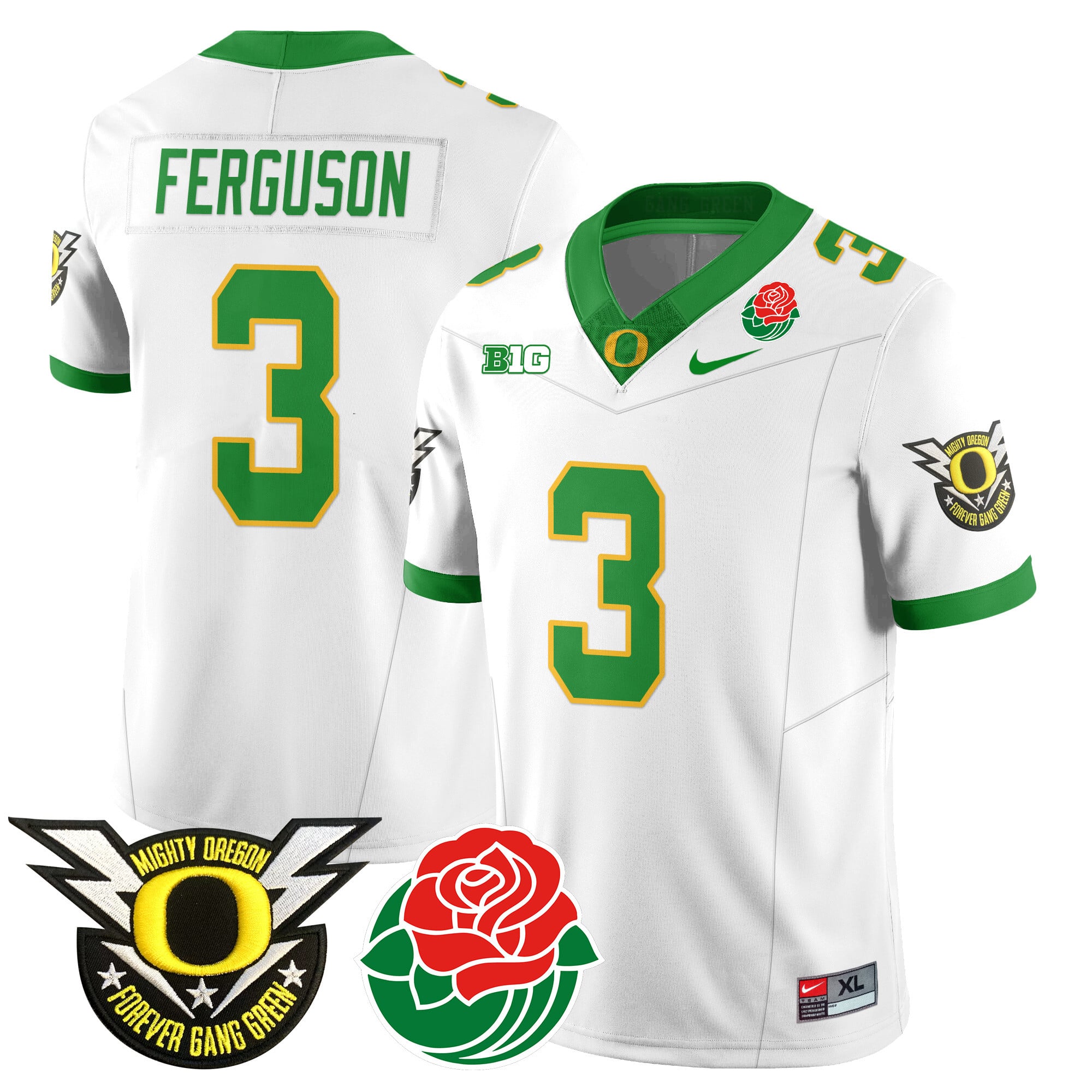 Men's Oregon Ducks 2024 Rose Bowl Jersey N2 - All Stitched 412VTHNJS003