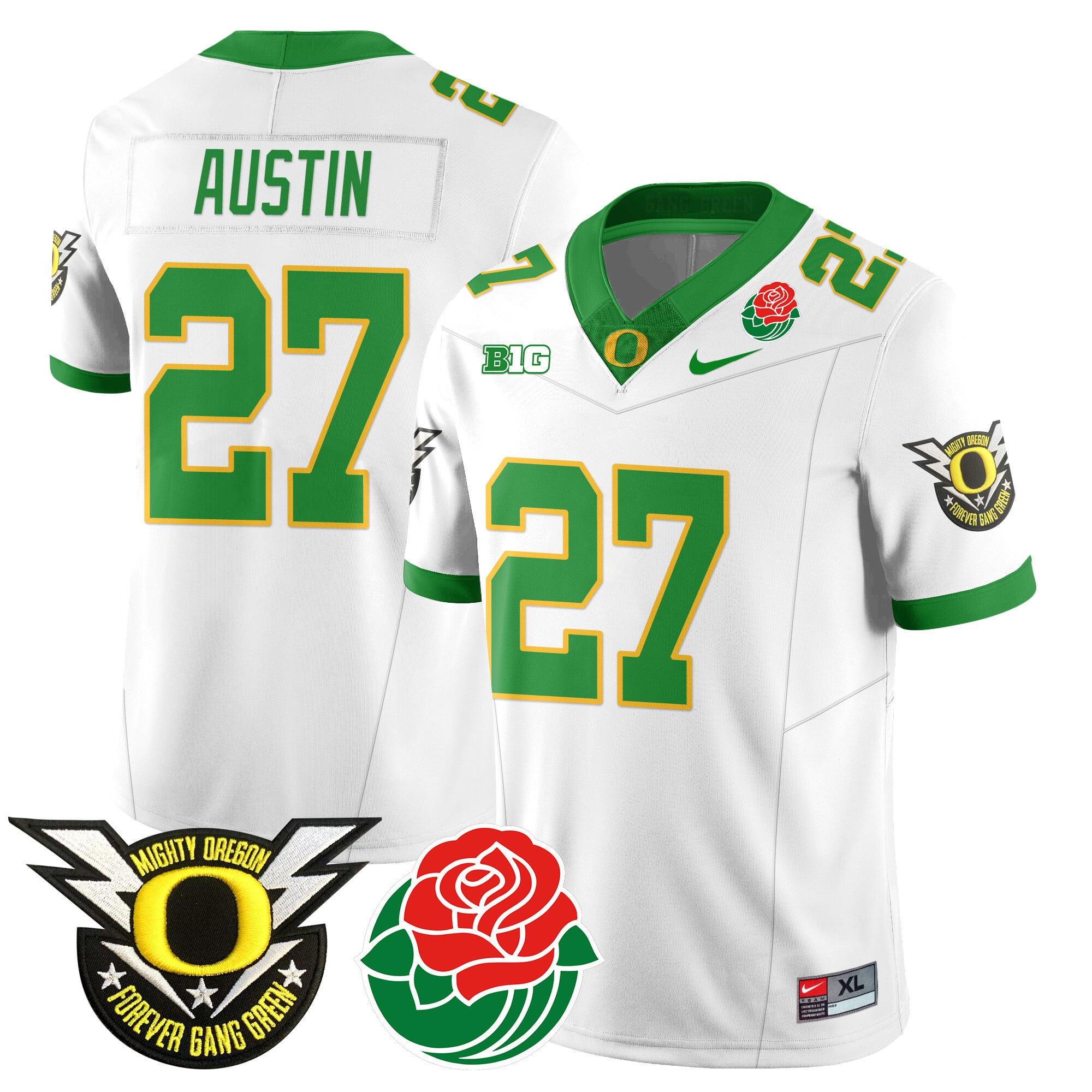 Men's Oregon Ducks 2024 Rose Bowl Jersey N2 - All Stitched 412VTHNJS003