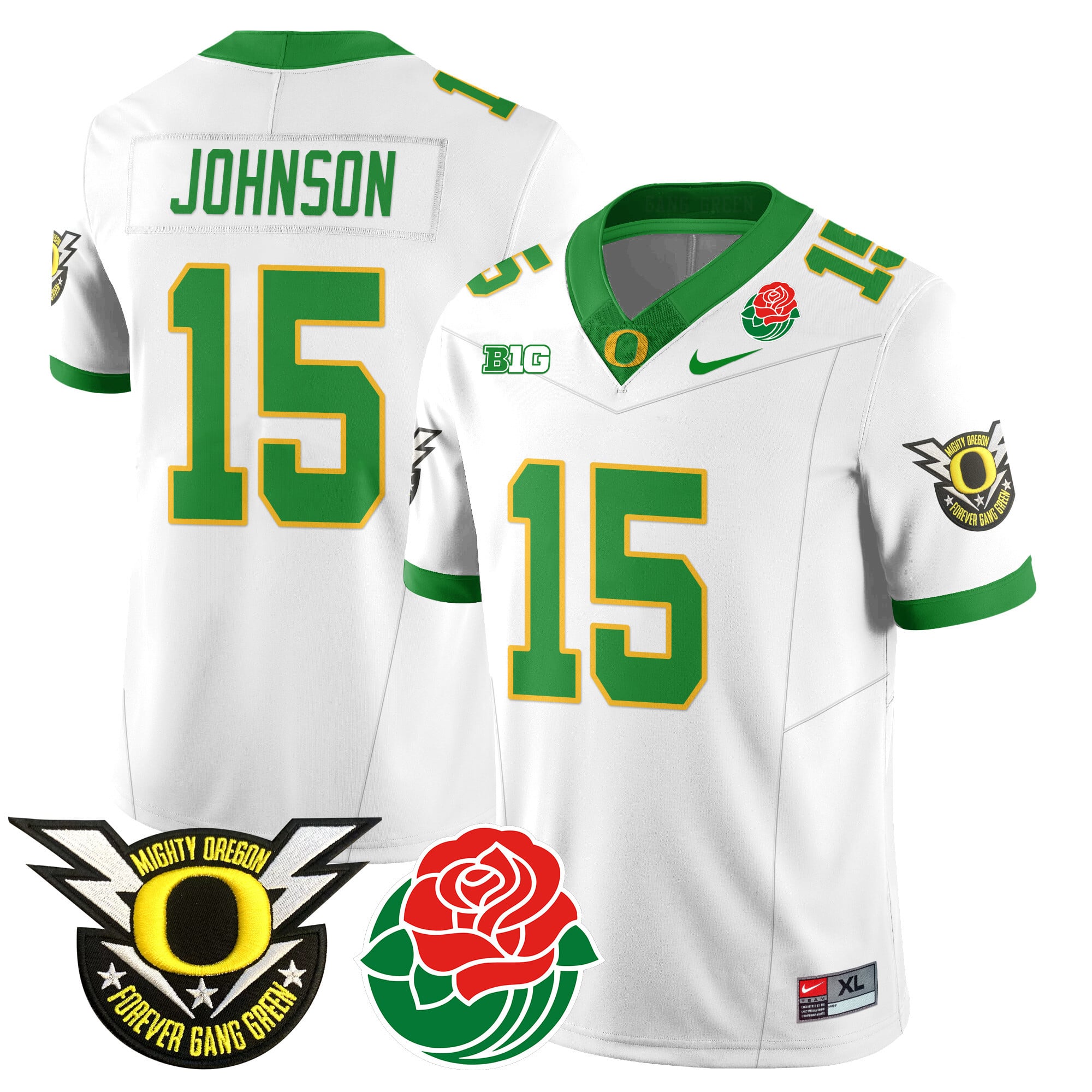 Men's Oregon Ducks 2024 Rose Bowl Jersey N2 - All Stitched 412VTHNJS003