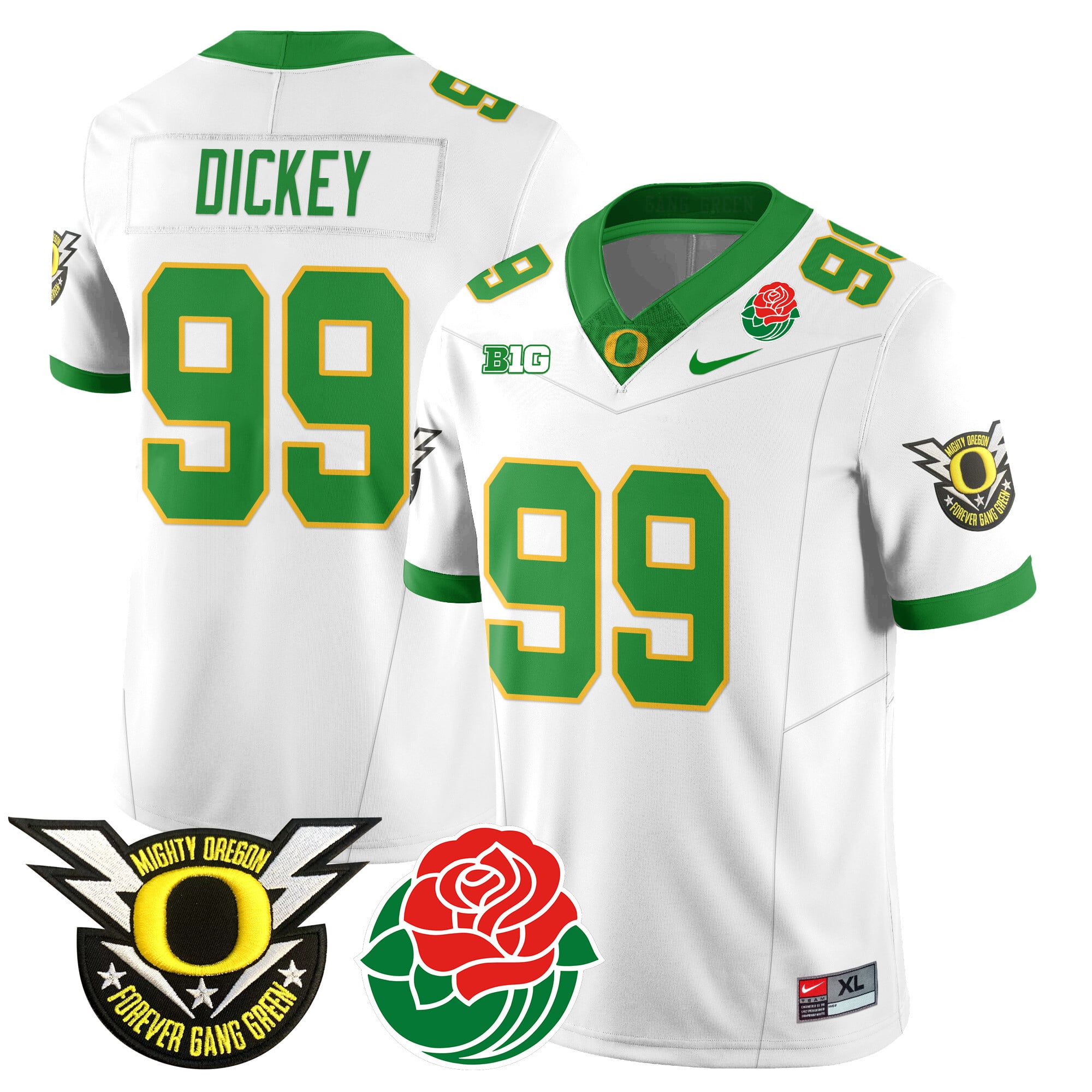 Men's Oregon Ducks 2024 Rose Bowl Jersey N2 - All Stitched 412VTHNJS003