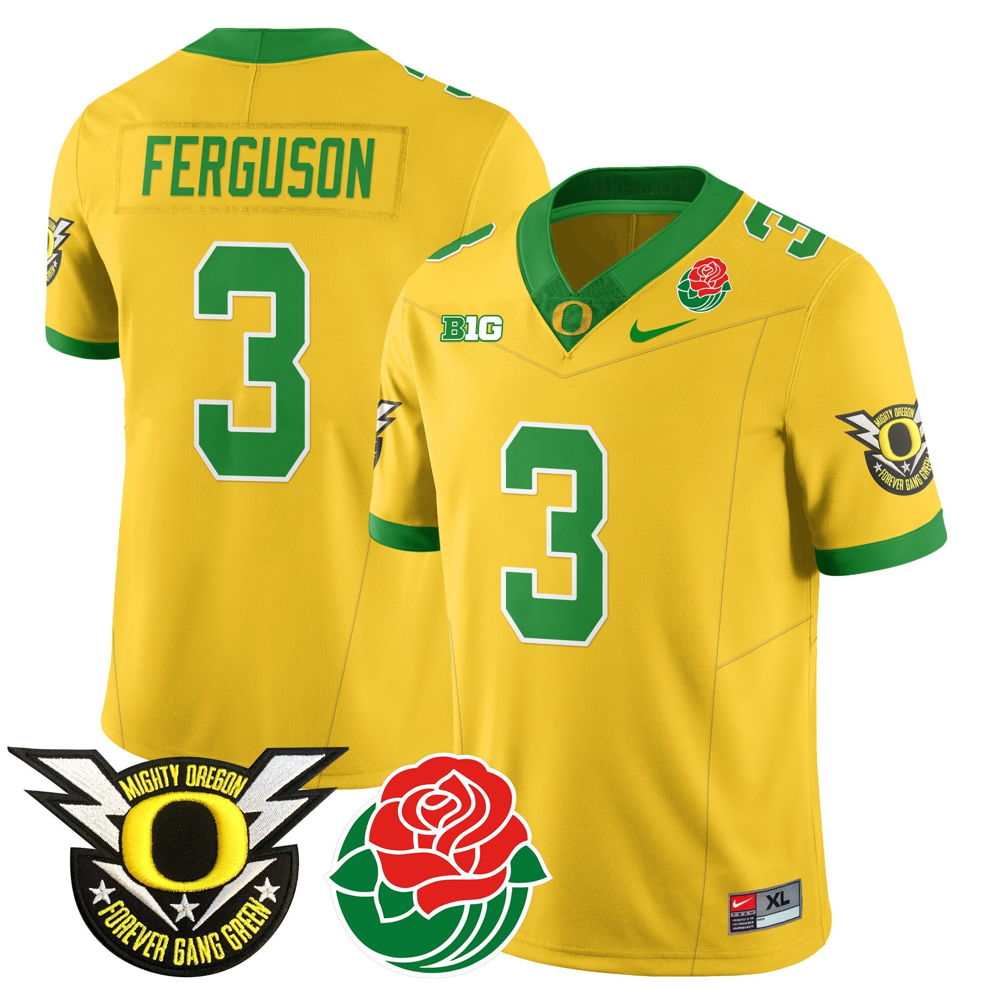 Men's Oregon Ducks 2024 Rose Bowl Jersey N2 - All Stitched 412VTHNJS003