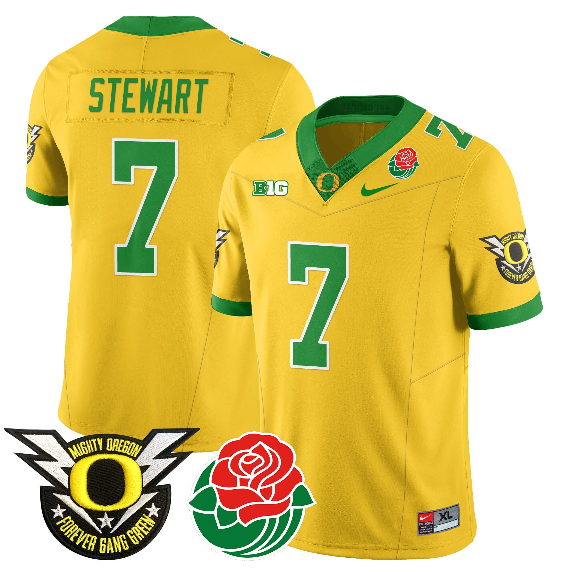 Men's Oregon Ducks 2024 Rose Bowl Jersey N2 - All Stitched 412VTHNJS003