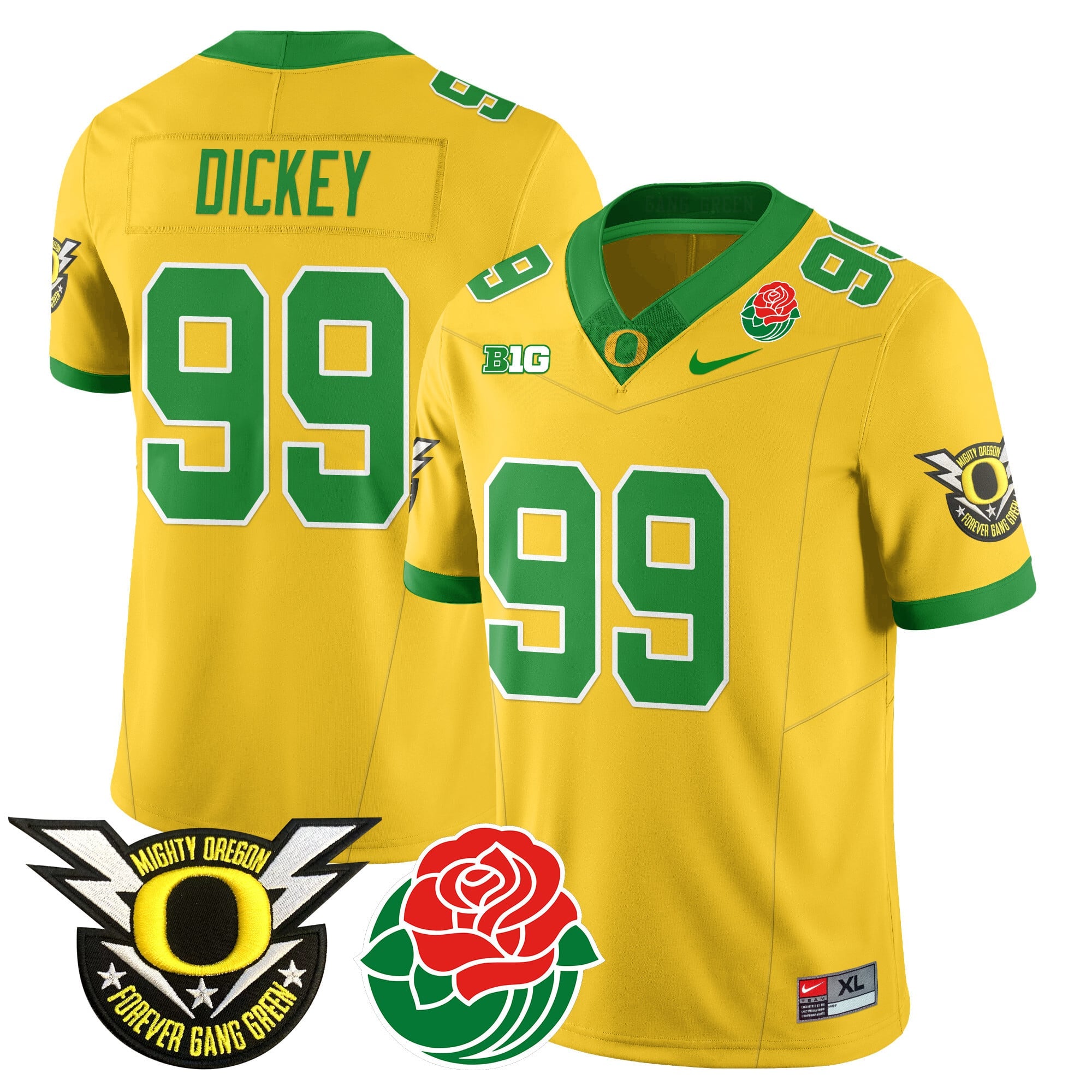 Men's Oregon Ducks 2024 Rose Bowl Jersey N2 - All Stitched 412VTHNJS003
