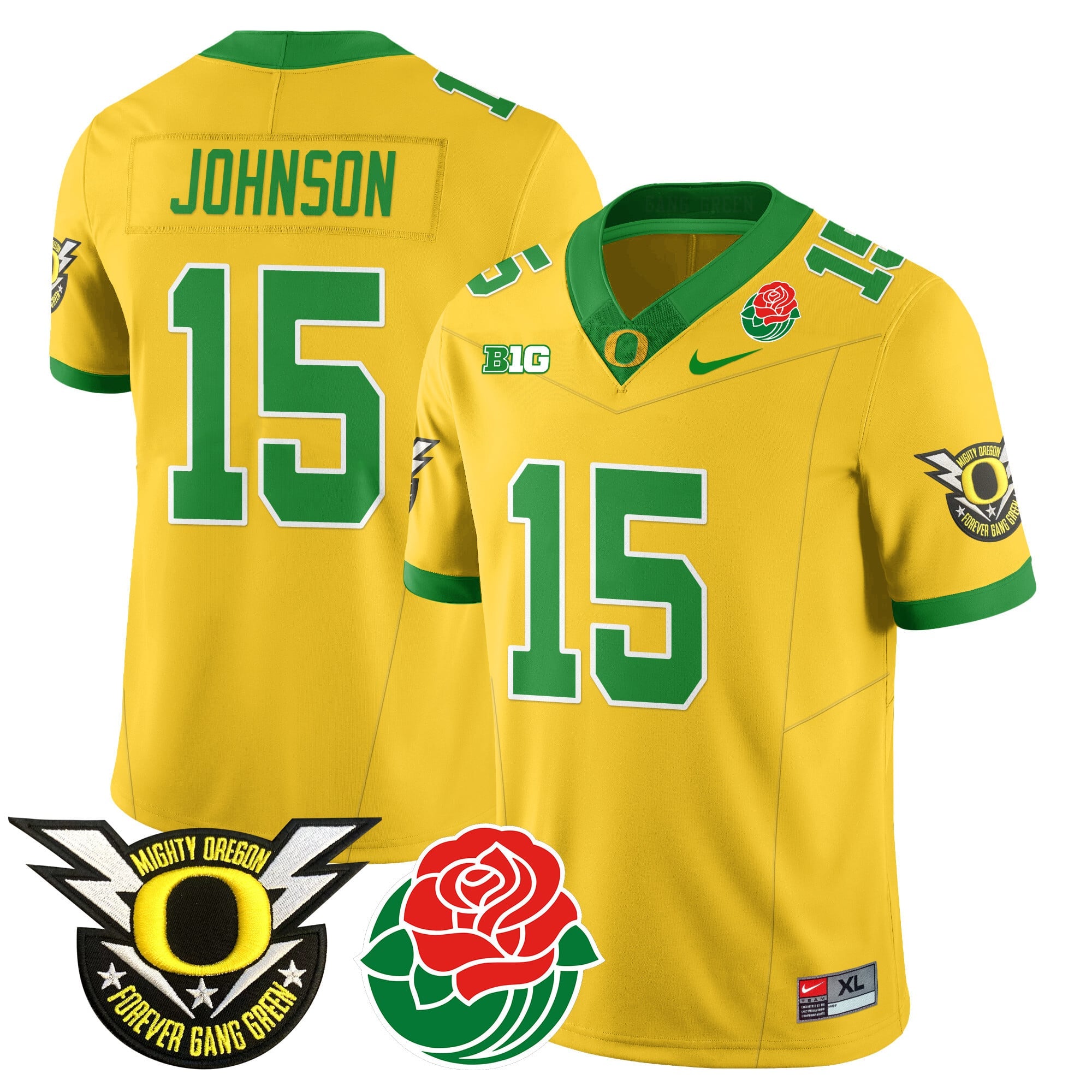 Men's Oregon Ducks 2024 Rose Bowl Jersey N2 - All Stitched 412VTHNJS003