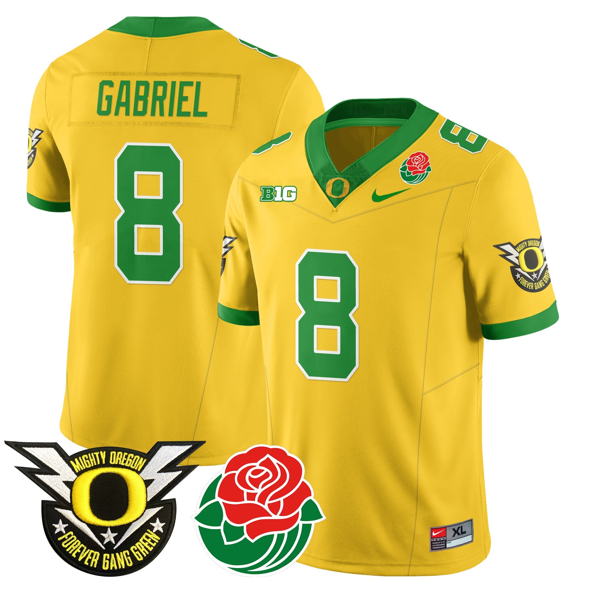 Men's Oregon Ducks 2024 Rose Bowl Jersey N2 - All Stitched 412VTHNJS003
