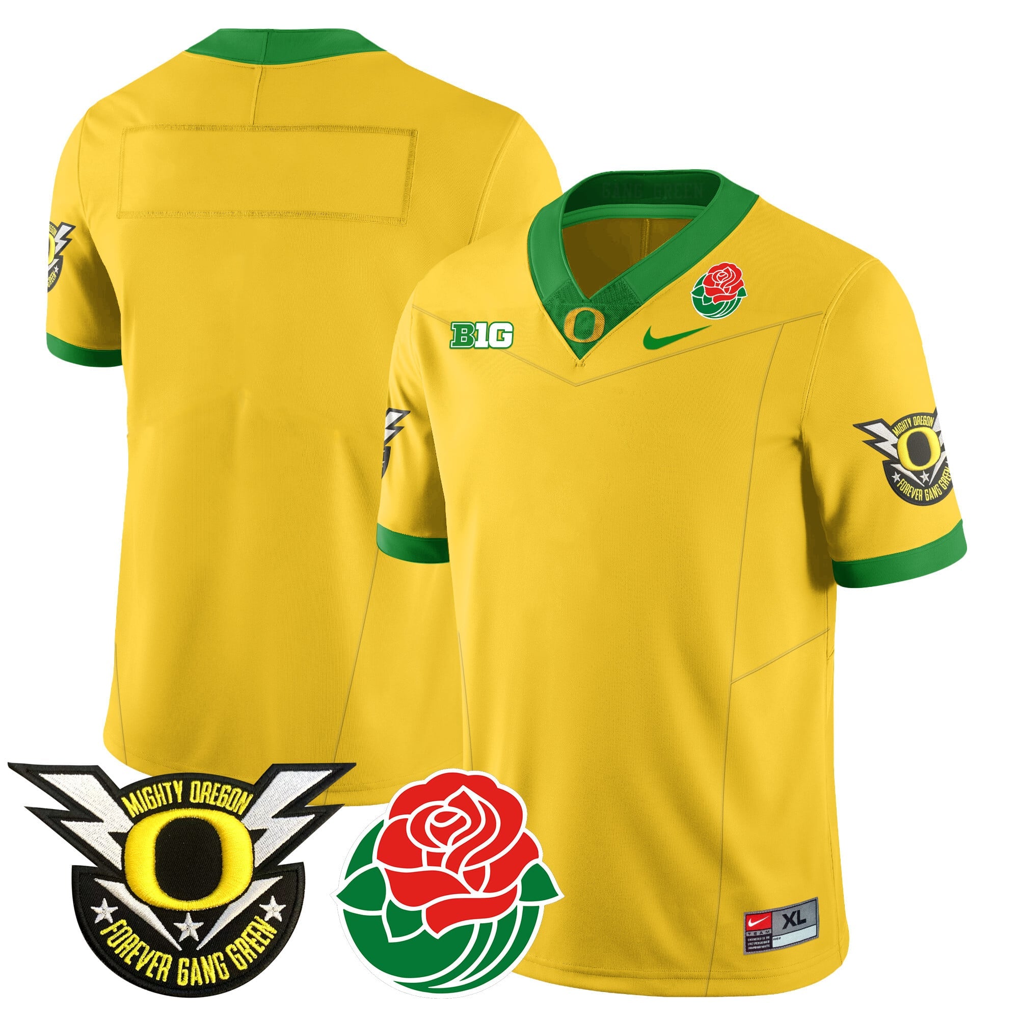 Men's Oregon Ducks 2024 Rose Bowl Jersey N2 - All Stitched 412VTHNJS003