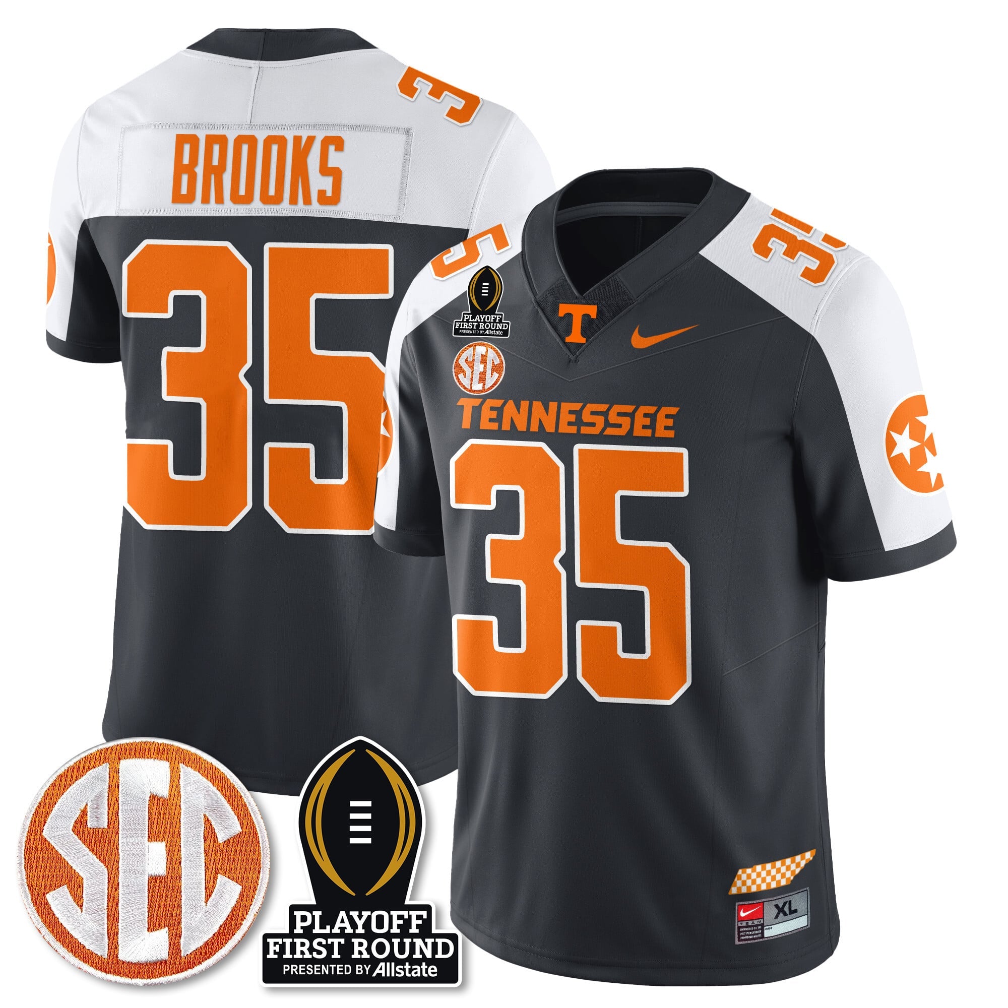 Men's Tennessee Volunteers Football Jersey - Playoff First Round Patch - All Stitched