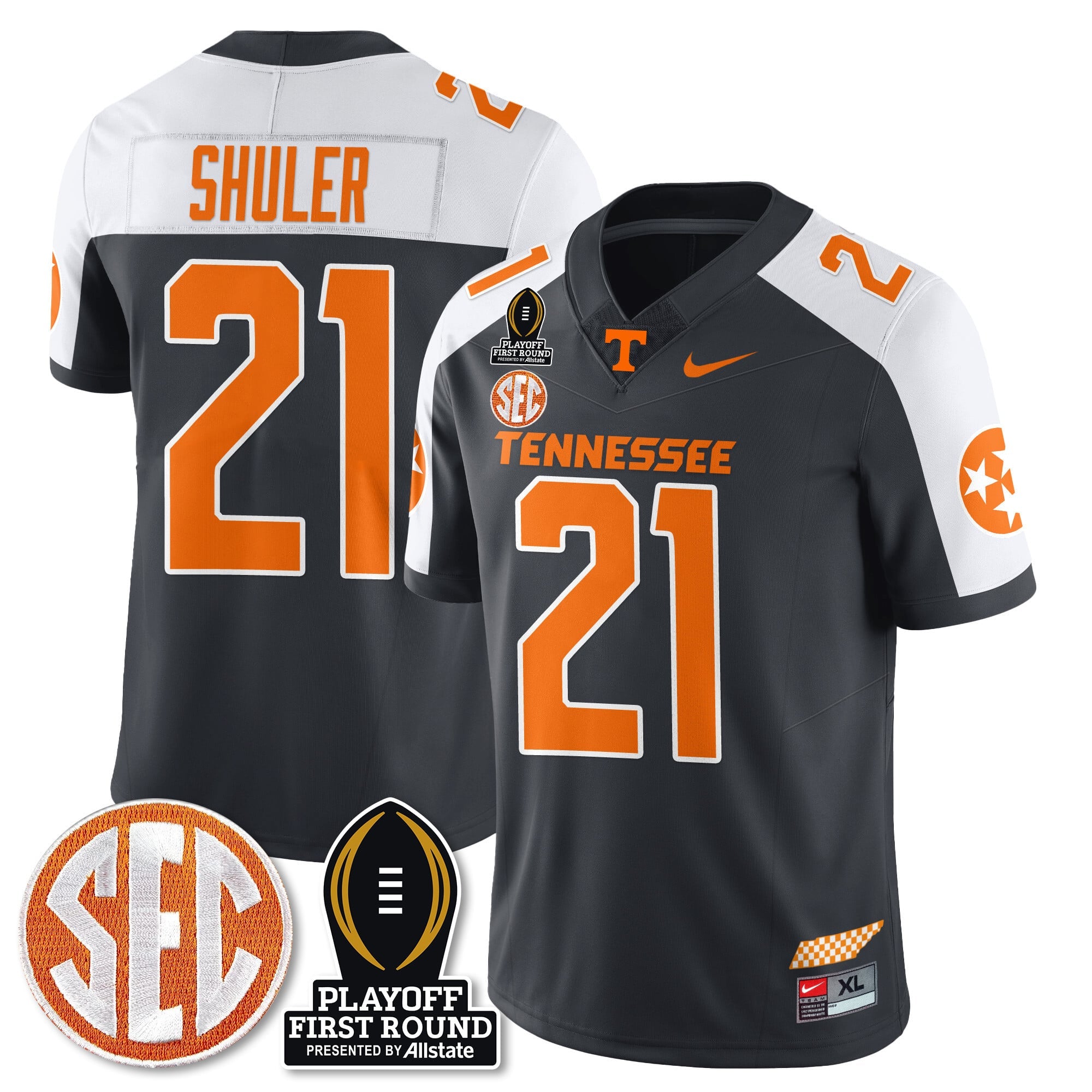 Men's Tennessee Volunteers Football Jersey - Playoff First Round Patch - All Stitched
