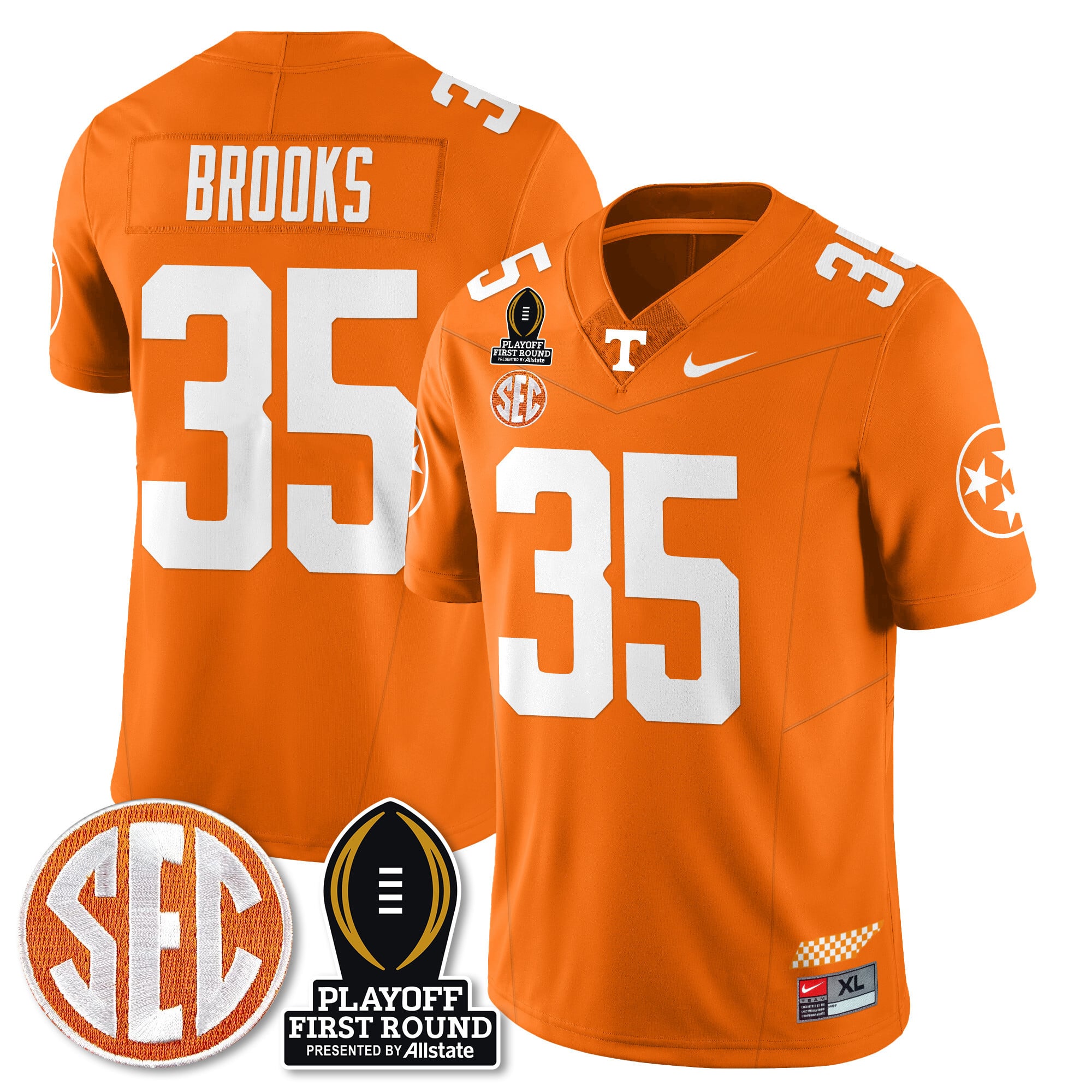 Men's Tennessee Volunteers Football Jersey - Playoff First Round Patch - All Stitched