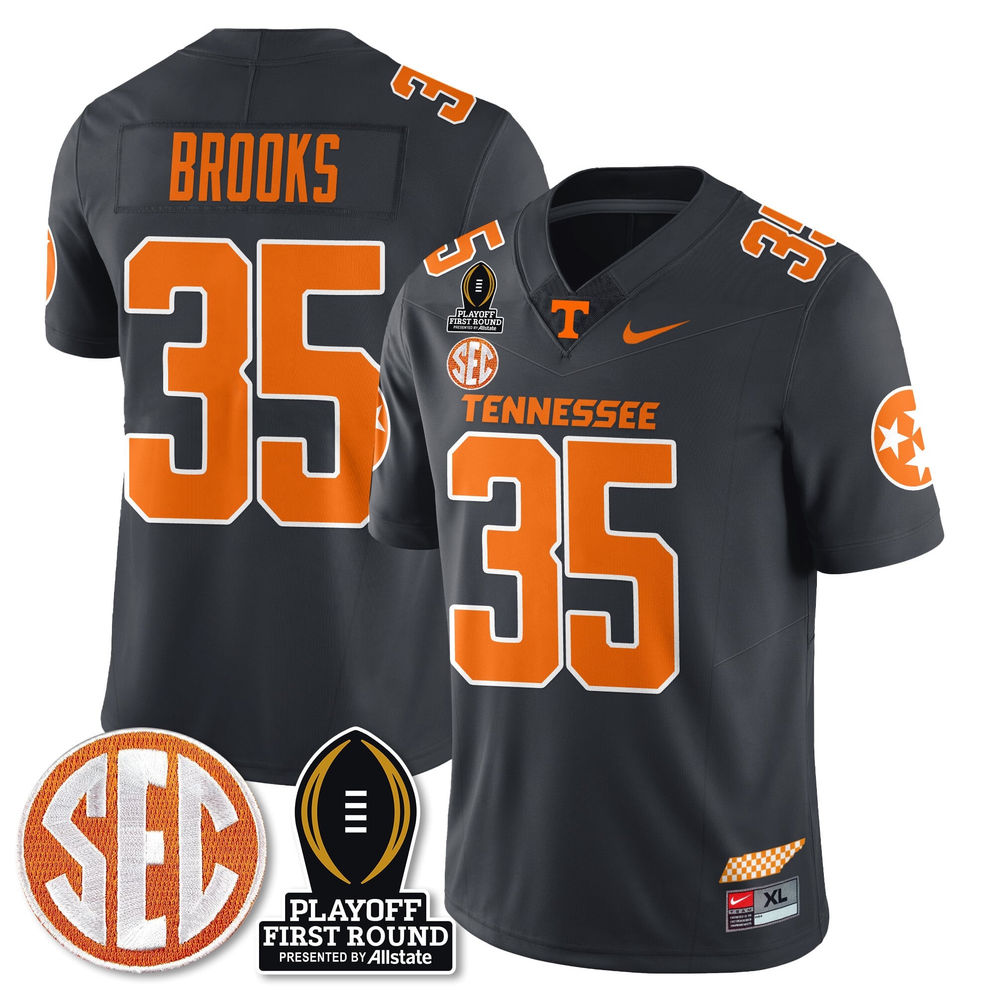 Men's Tennessee Volunteers Football Jersey - Playoff First Round Patch - All Stitched