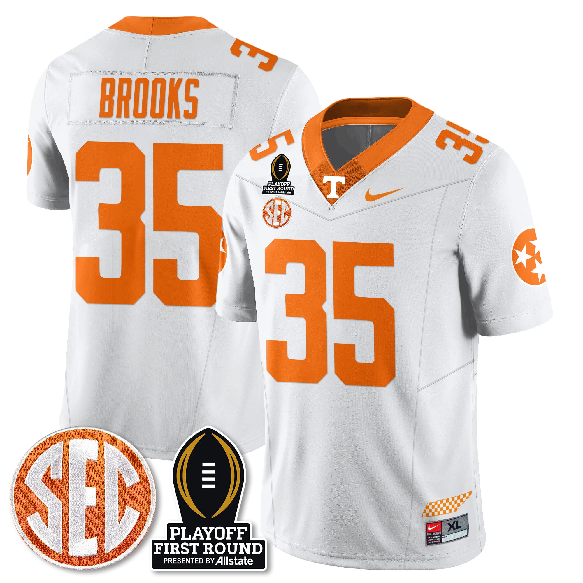Men's Tennessee Volunteers Football Jersey - Playoff First Round Patch - All Stitched