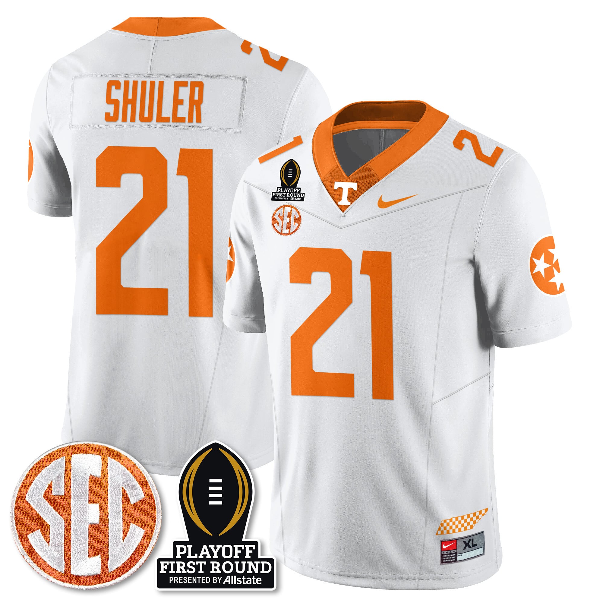 Men's Tennessee Volunteers Football Jersey - Playoff First Round Patch - All Stitched
