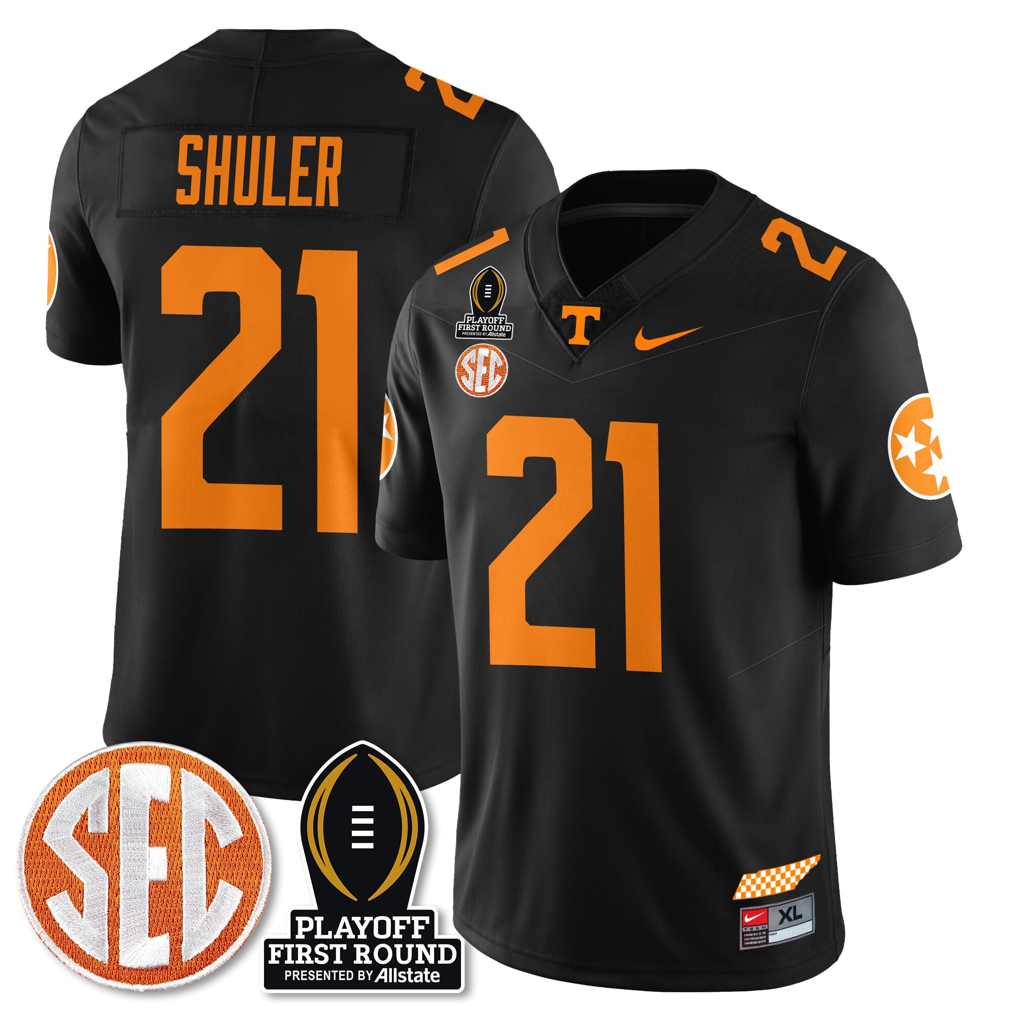 Men's Tennessee Volunteers Football Jersey - Playoff First Round Patch - All Stitched