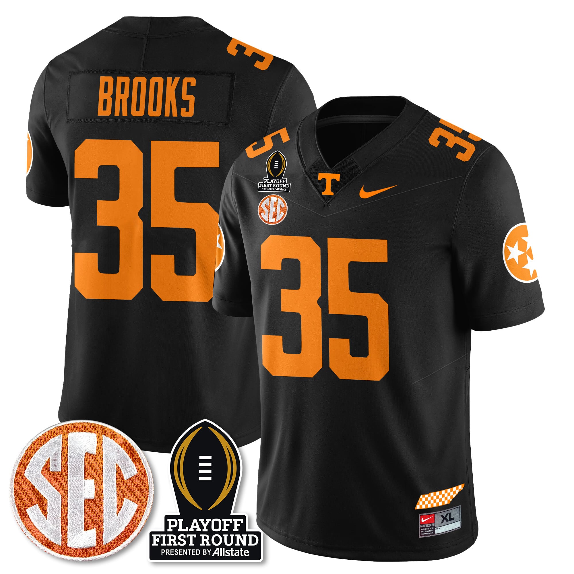 Men's Tennessee Volunteers Football Jersey - Playoff First Round Patch - All Stitched