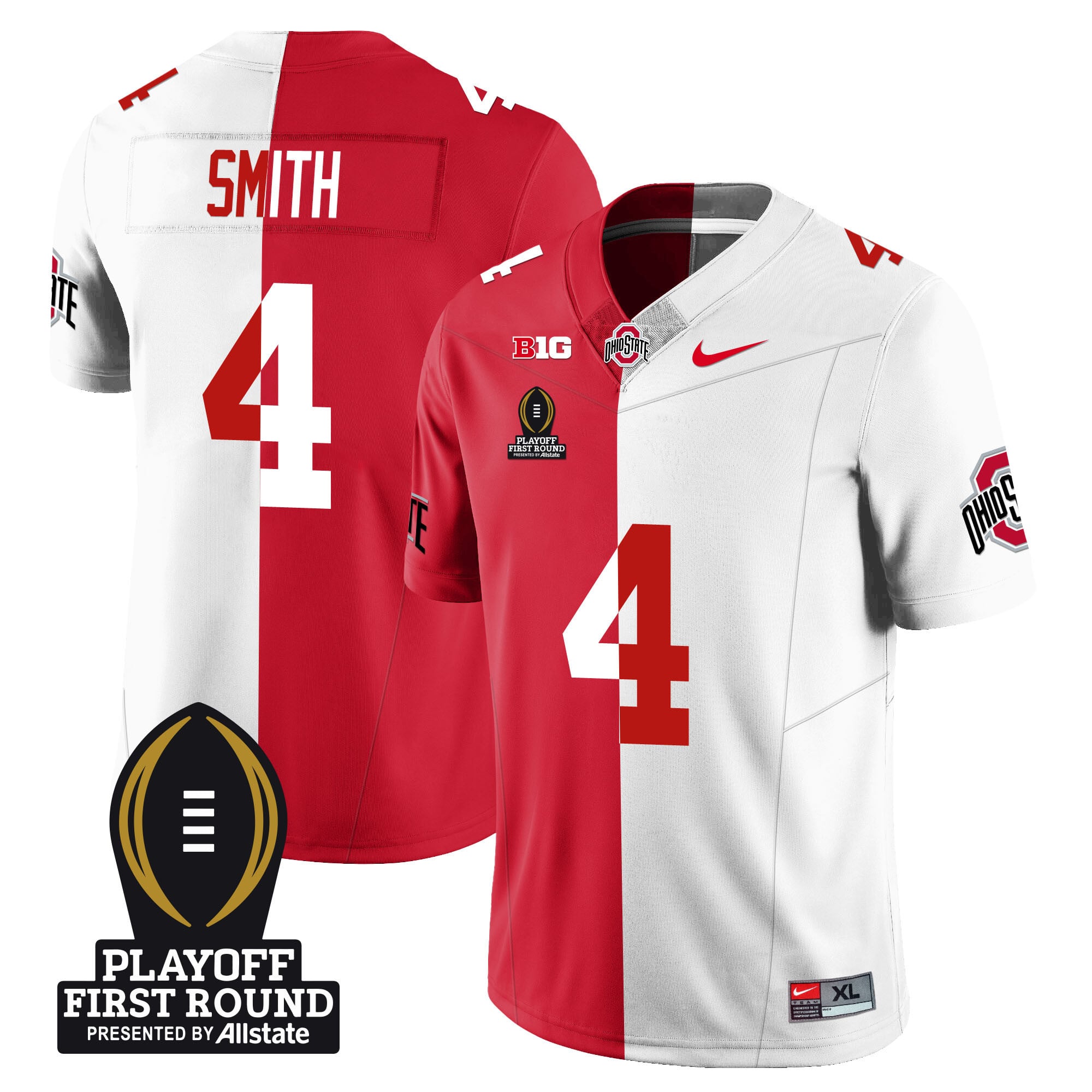 Men's Ohio State Buckeyes Football - Playoff First Round Patch - All Stitched