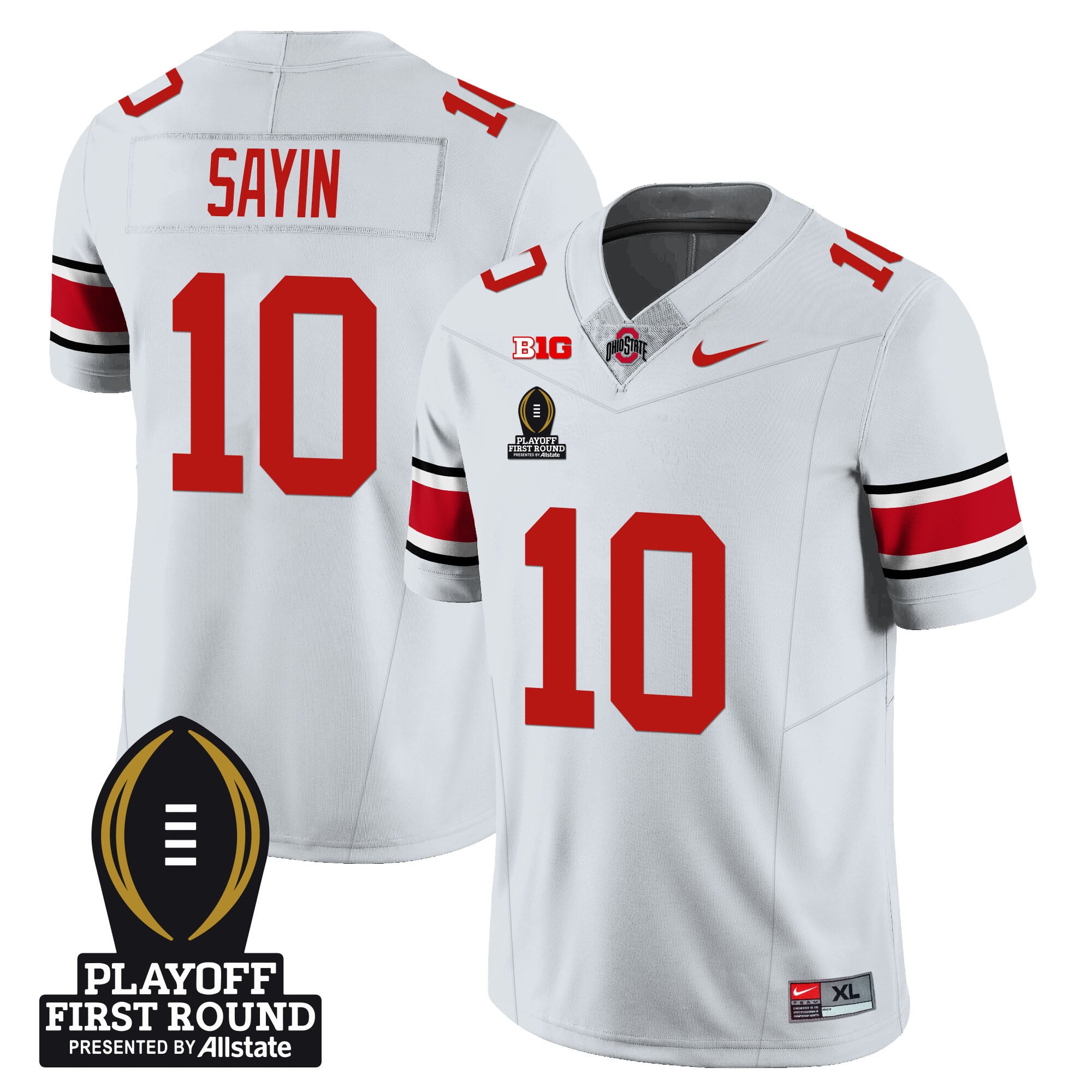 Men's Ohio State Buckeyes Football - Playoff First Round Patch - All Stitched