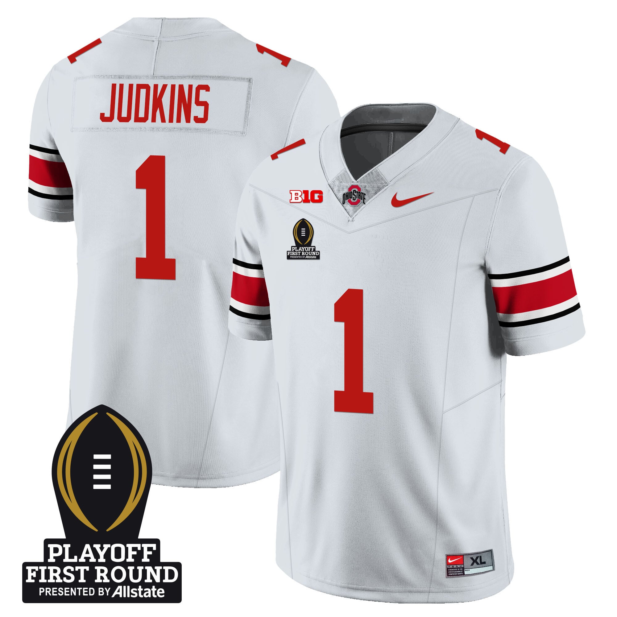 Men's Ohio State Buckeyes Football - Playoff First Round Patch - All Stitched