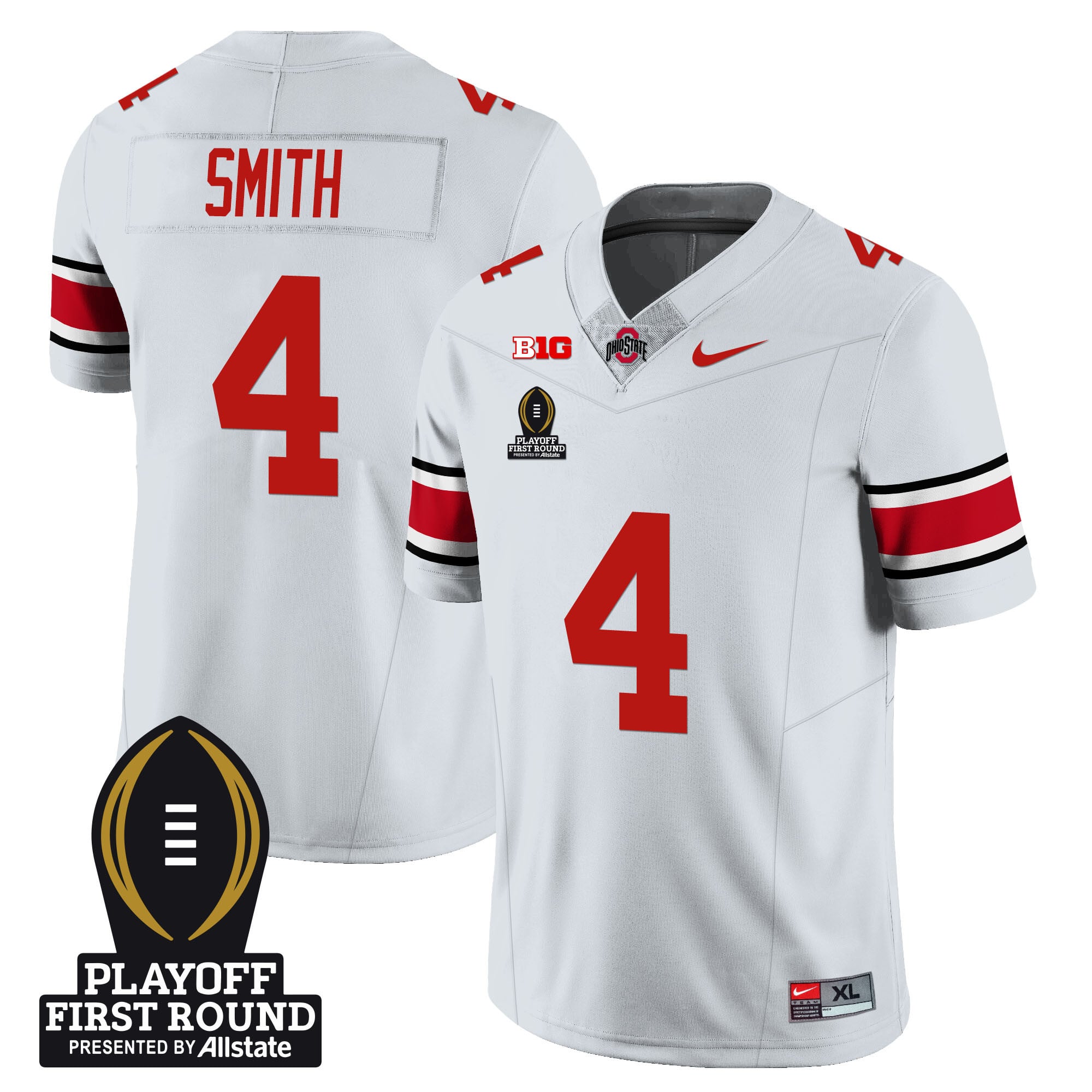 Men's Ohio State Buckeyes Football - Playoff First Round Patch - All Stitched
