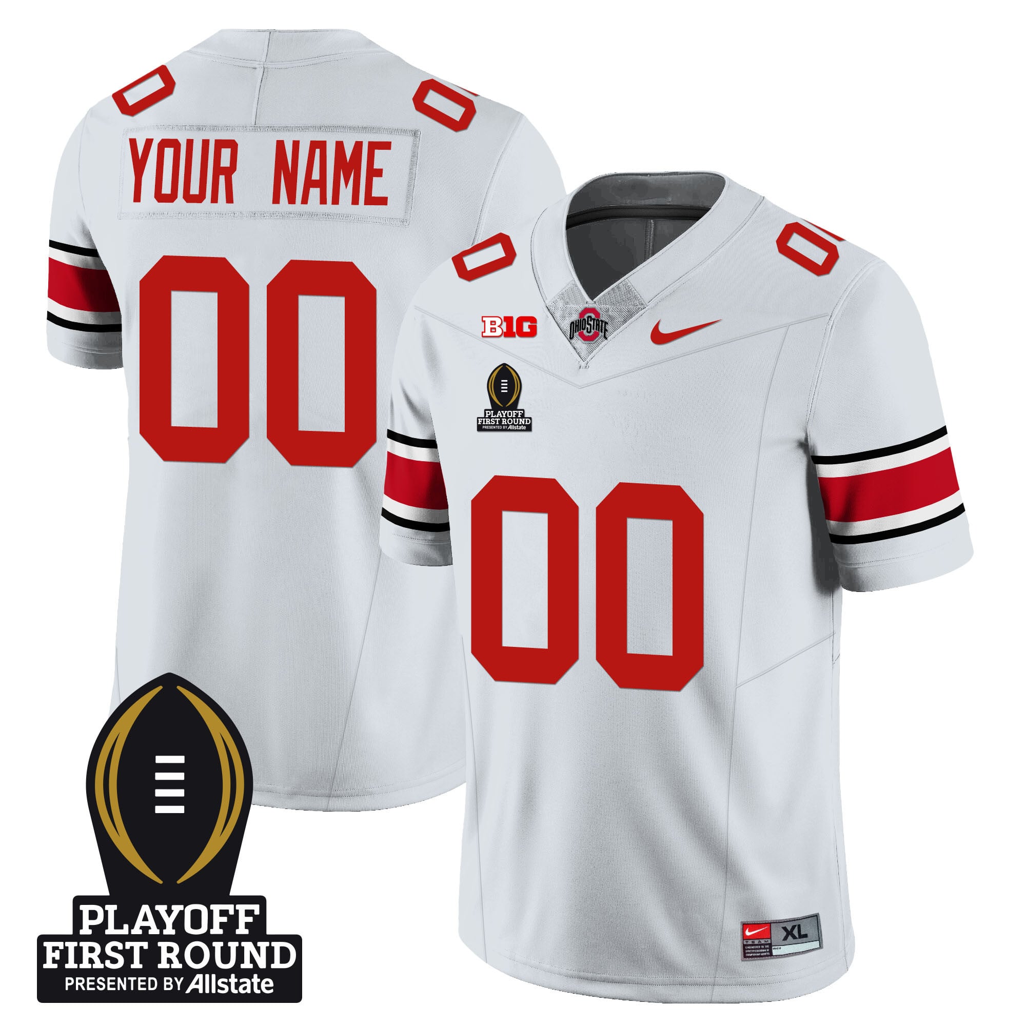 Ohio State Buckeyes Football - Playoff First Round Patch - All Stitched