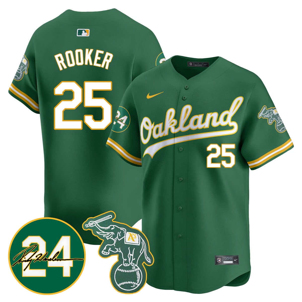 Men's Oakland Athletics 2024 Ricky Henderson Memorial Jersey - All Stitched