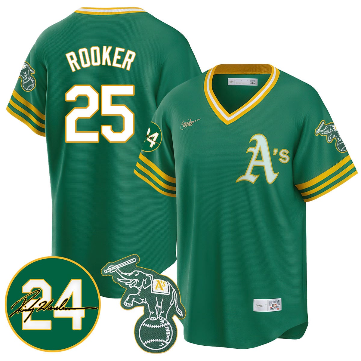 Men's Oakland Athletics 2024 Ricky Henderson Memorial Jersey - All Stitched