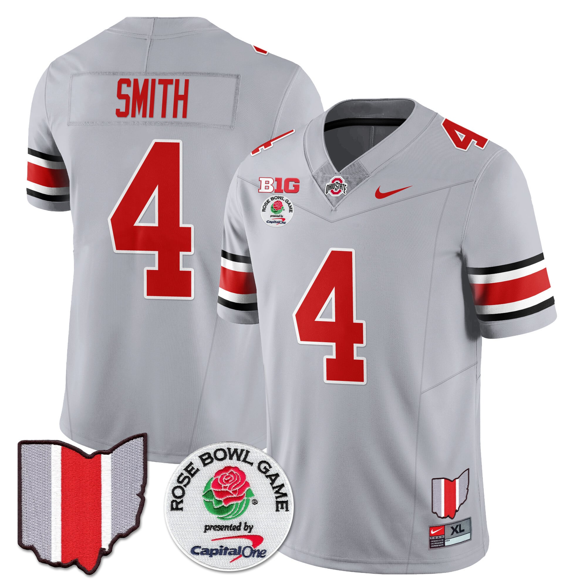 Men's Ohio State Buckeyes 2024 Rose Bowl Jersey N1 - All Stitched