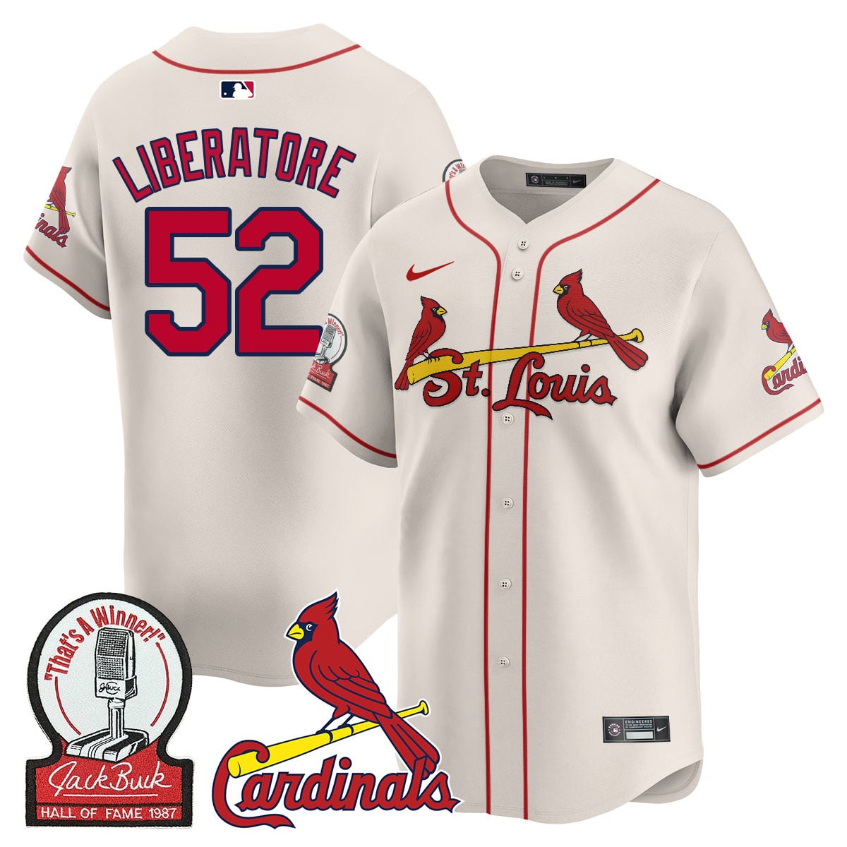 Men's St. Louis Cardinals Jack Buck Limited Jersey - All Stitched