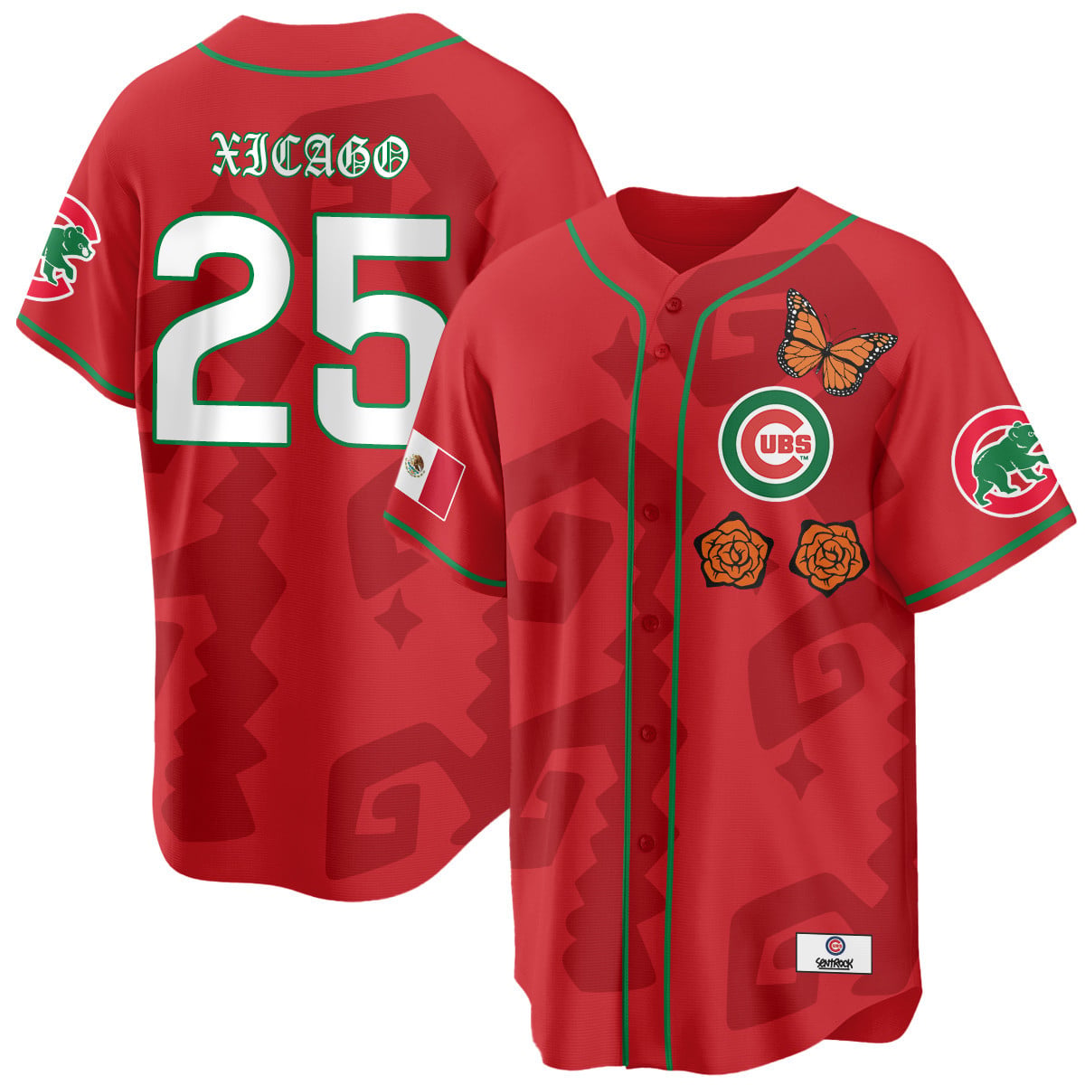 Men's Chicago Cubs "Xicago" Mexican Heritage Jersey - All Stitched
