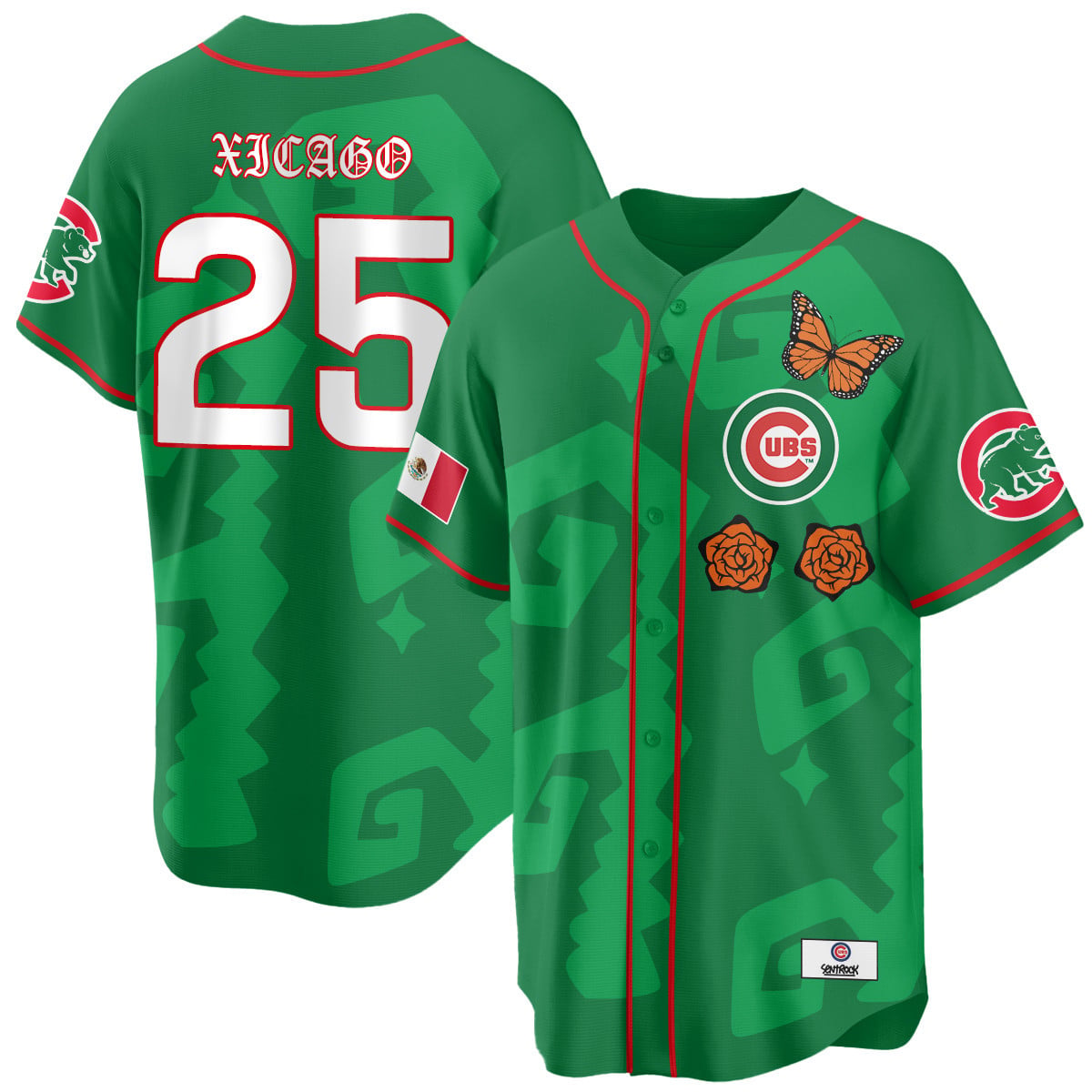 Men's Chicago Cubs "Xicago" Mexican Heritage Jersey - All Stitched