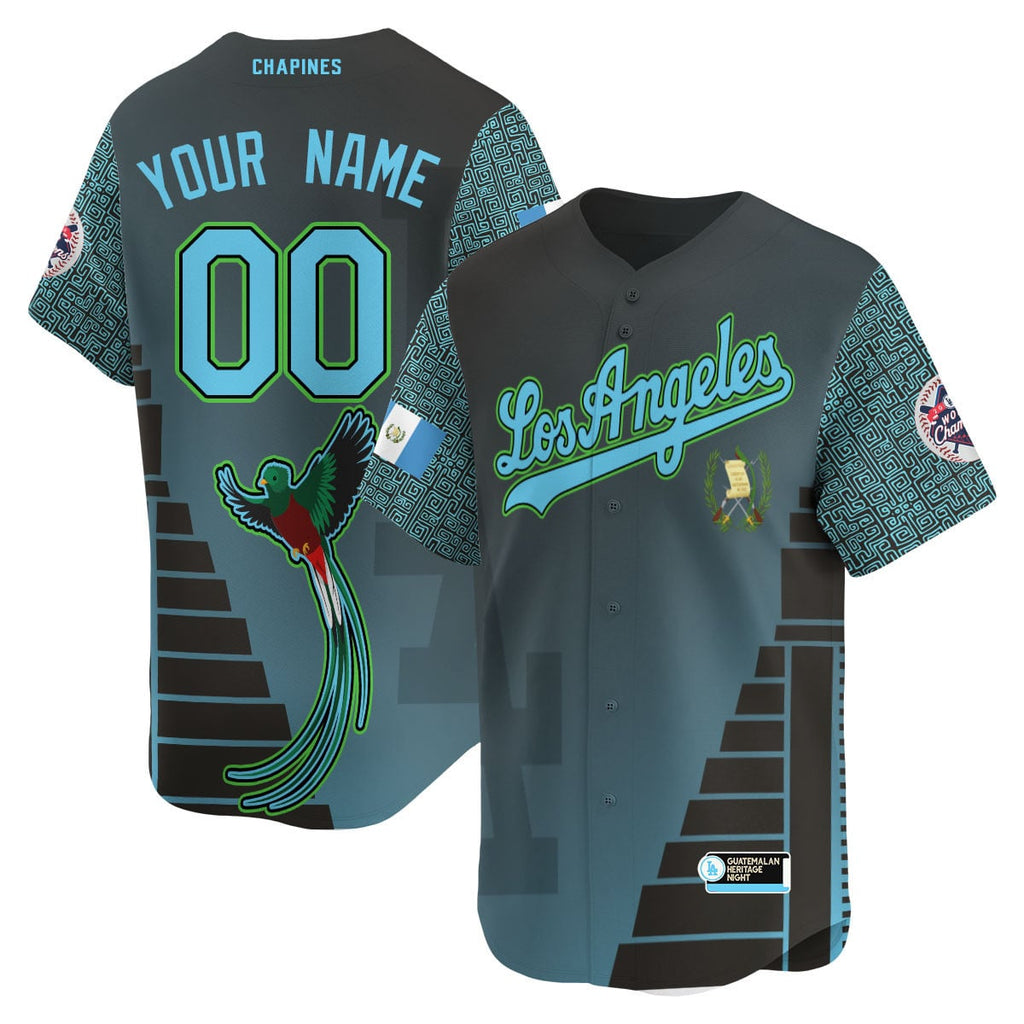 Los Angeles Dodgers Guatemalan Heritage Night Jersey - All Stitched