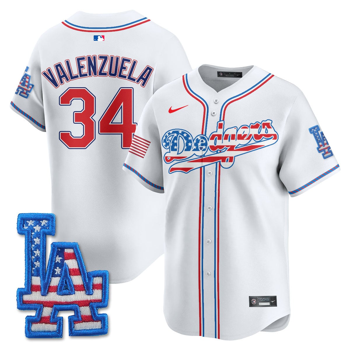 Men's Los Angeles Dodgers 2025 Fourth of July Jersey - All Stitched