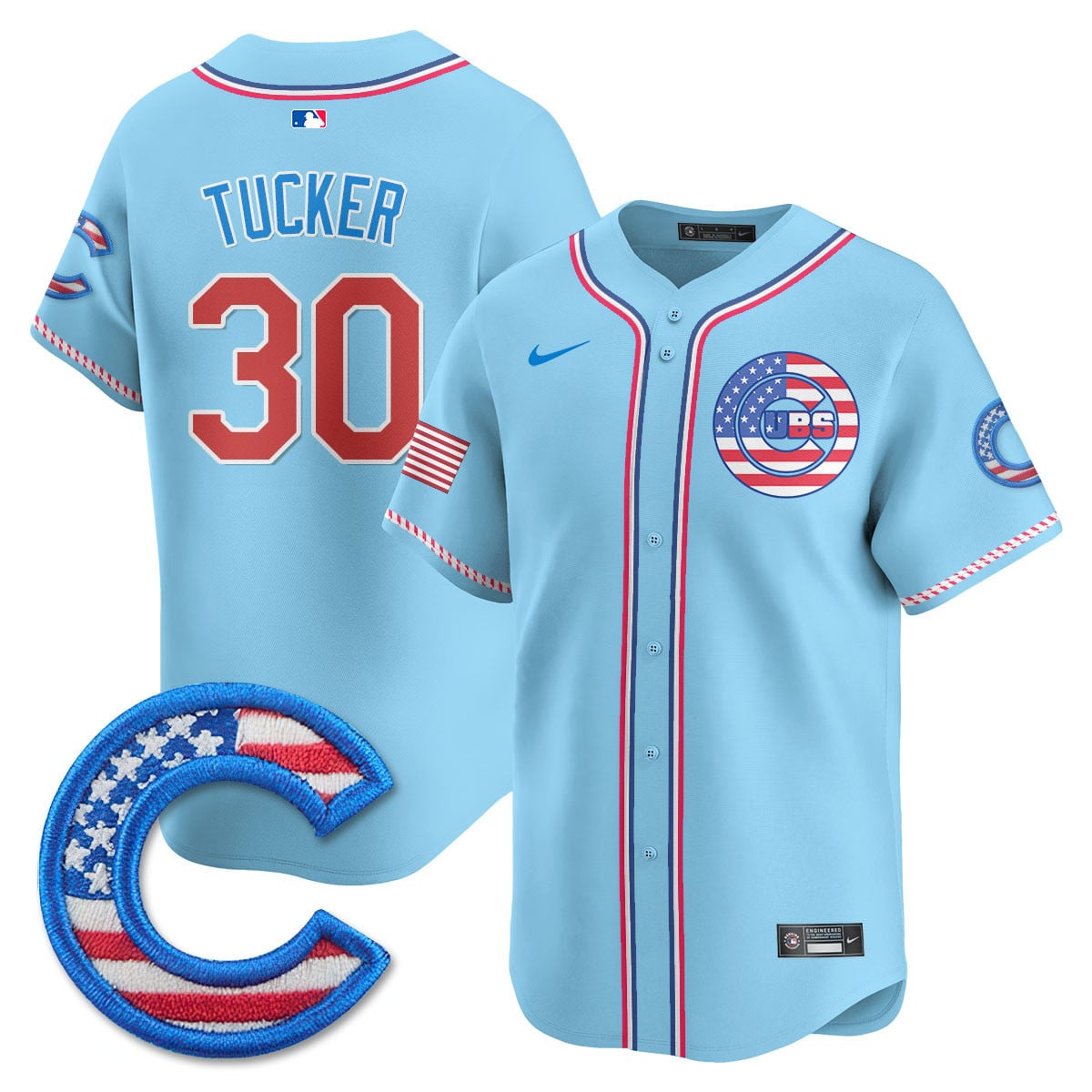 Men' Chicago Cubs 2025 Fourth of July Jersey - All Stitched