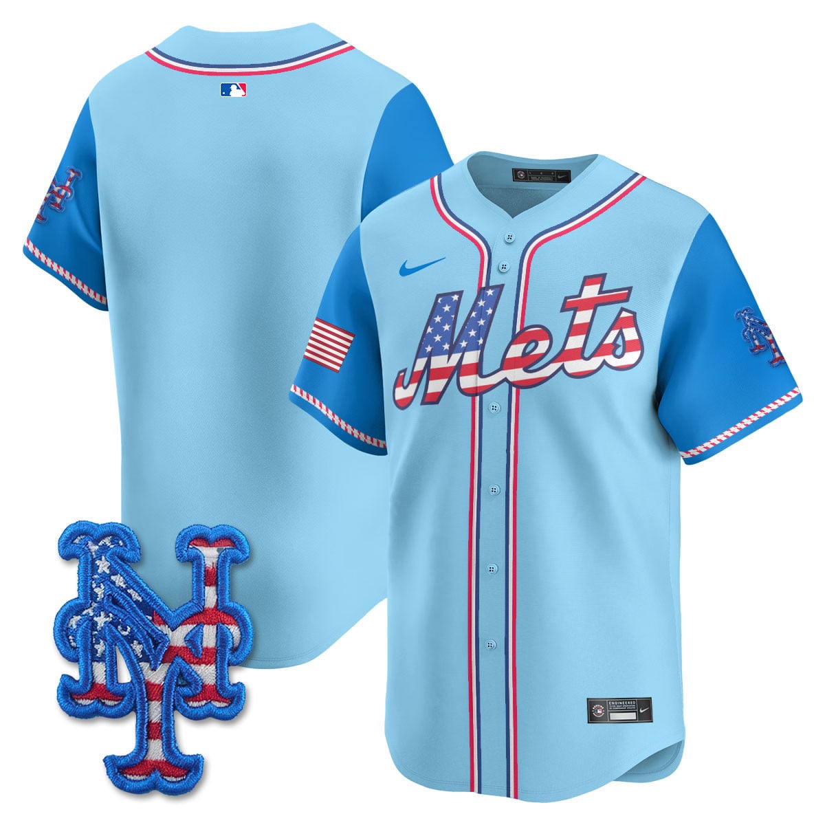 Men's New York Mets 2025 Fourth of July Jersey - All Stitched