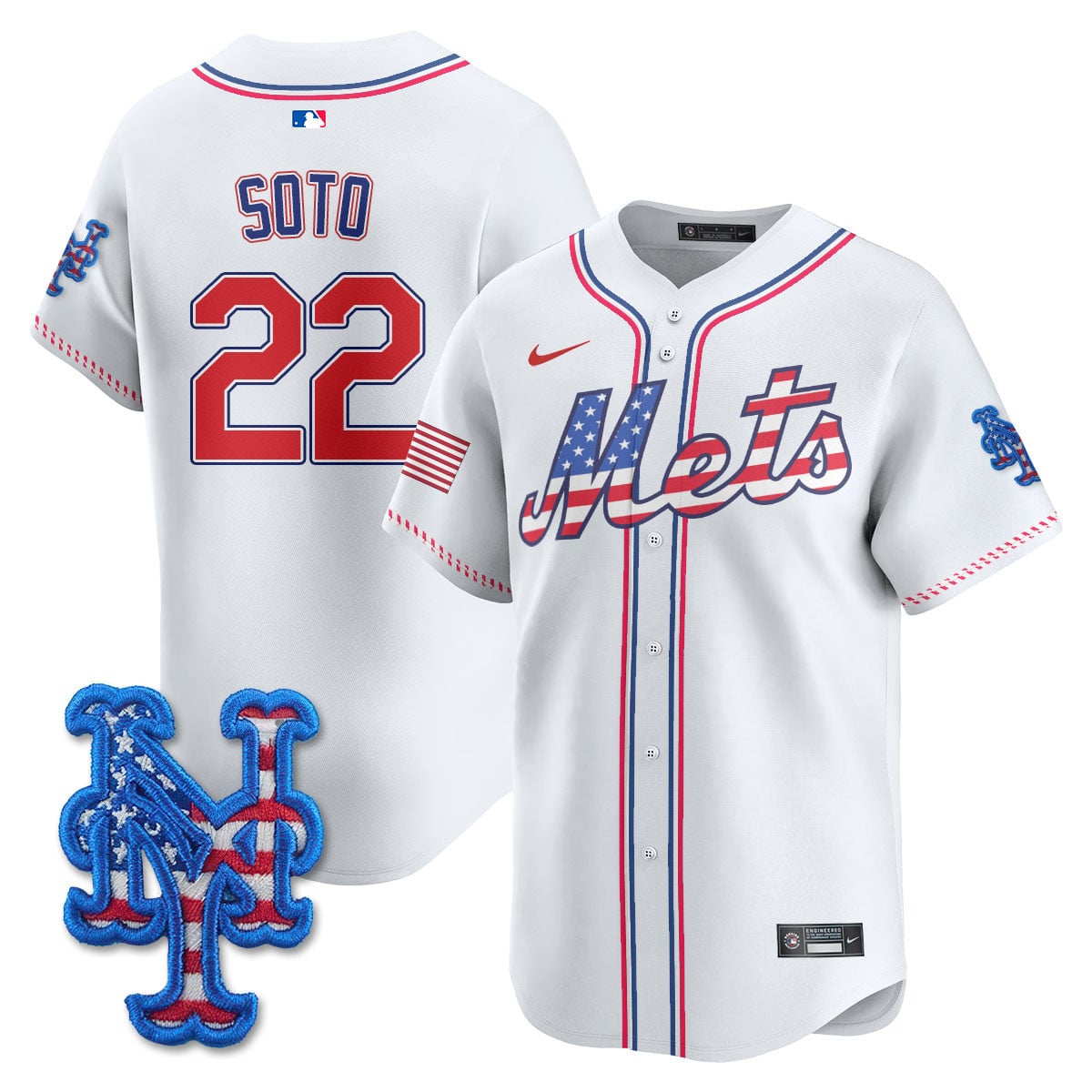 Men's New York Mets 2025 Fourth of July Jersey - All Stitched