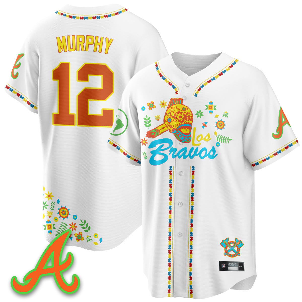 Men's Atlanta Braves 2025 "Los Bravos" Jersey V2 - All Stitched