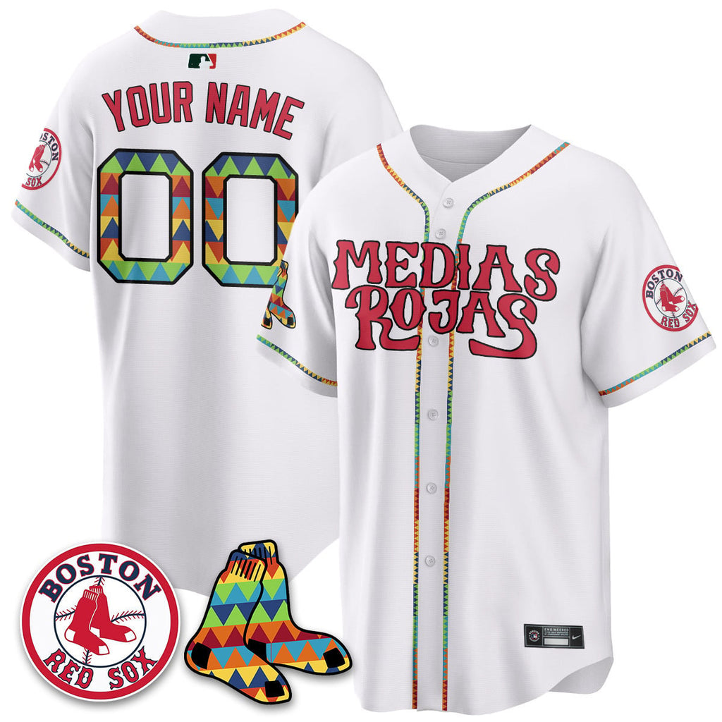 Men's Boston Red Sox "Medias Rojas" Limited Jersey - All Stitched