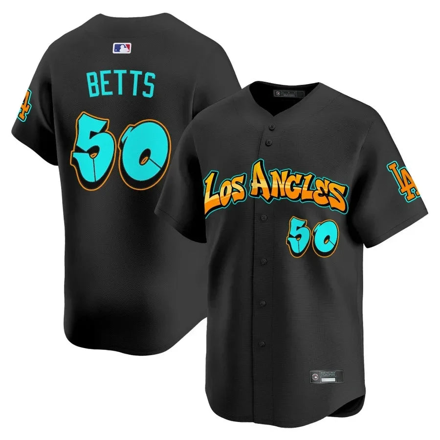Men's Los Angeles Dodgers 'Graffiti Street Style Edition' Vapor Premier Limited Jersey - All Stitched