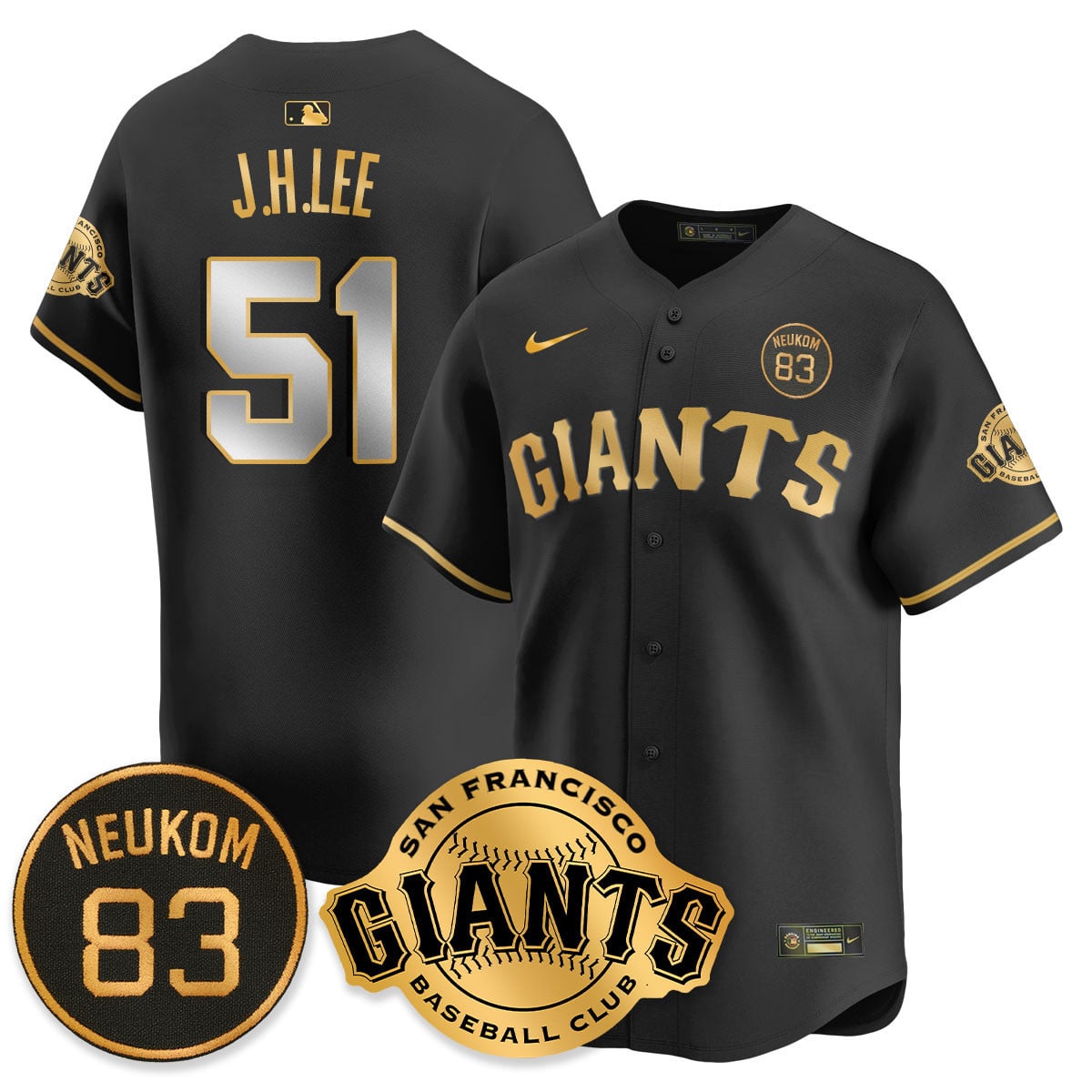 Men's San Francisco Giants Bill Neukom Memorial 2025 Jersey - All Stitched