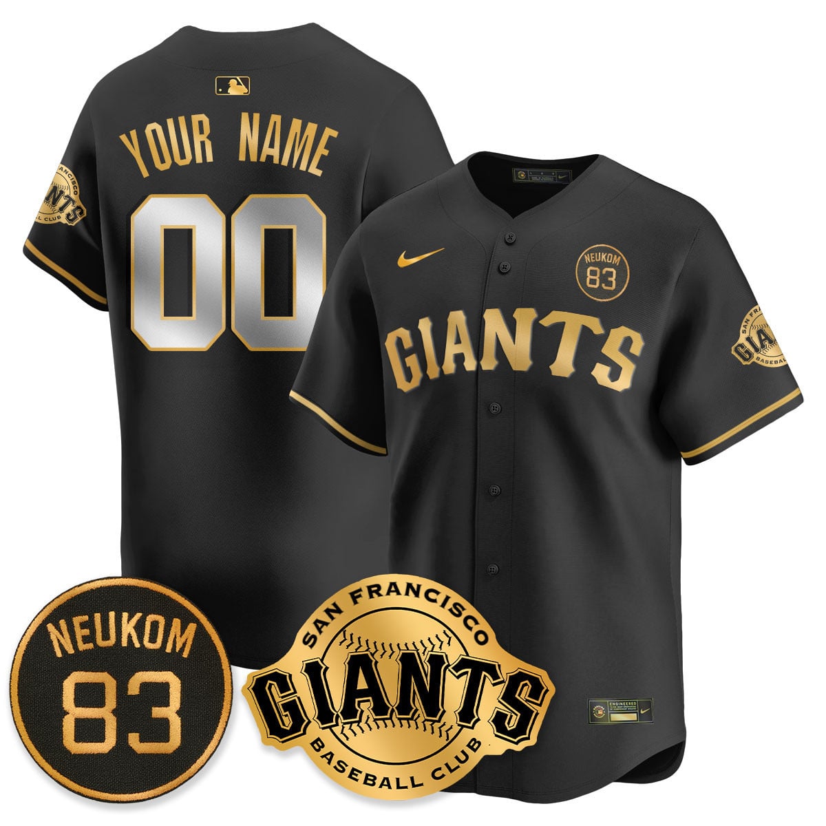 Men's San Francisco Giants Bill Neukom Memorial 2025 Jersey - All Stitched