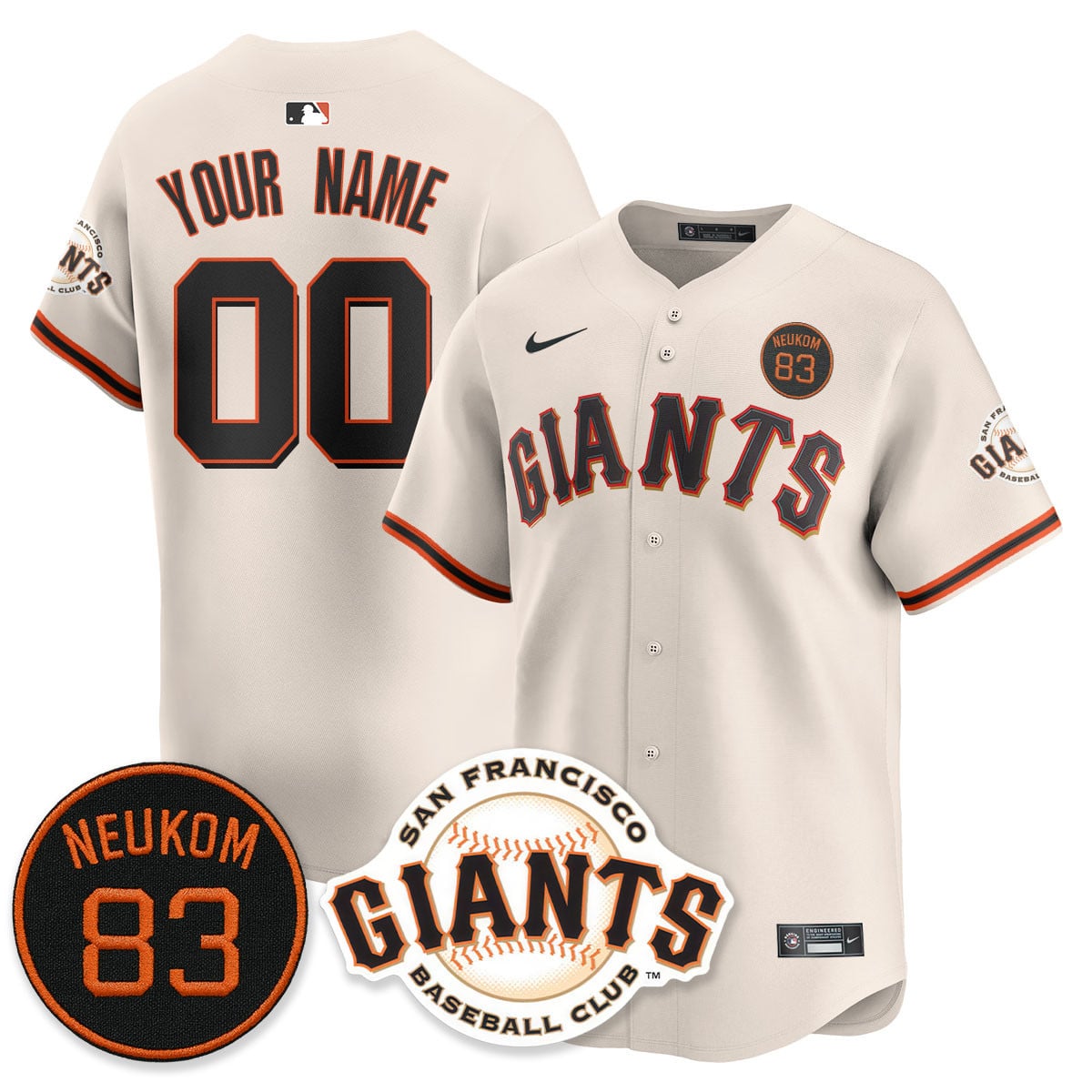 Men's San Francisco Giants Bill Neukom Memorial 2025 Jersey - All Stitched