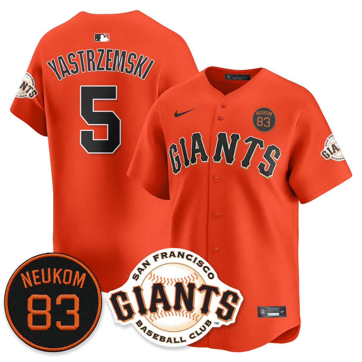 Men's San Francisco Giants Bill Neukom Memorial 2025 Jersey - All Stitched