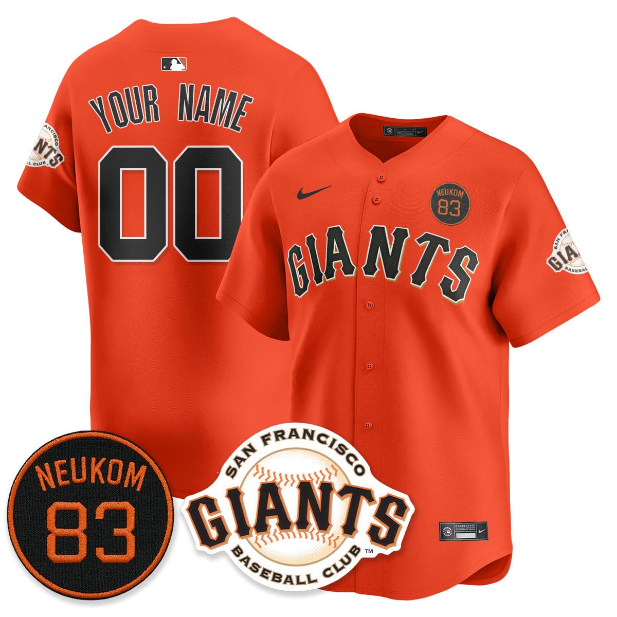 San Francisco Giants Bill Neukom Memorial Custom 2025 Jersey - All Stitched