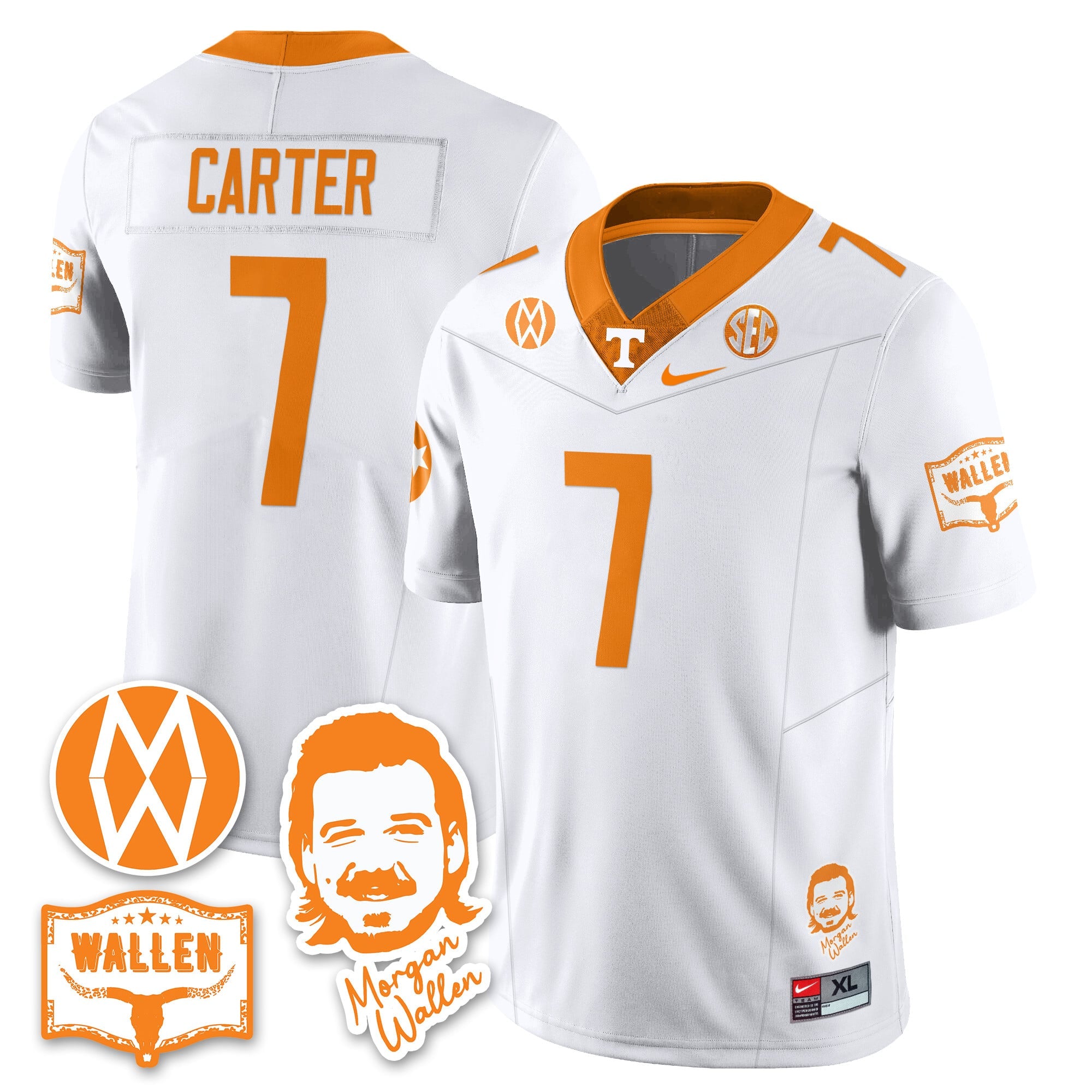 Men's Tennessee Volunteers Morgan Wallen 2025 Jersey - All Stitched